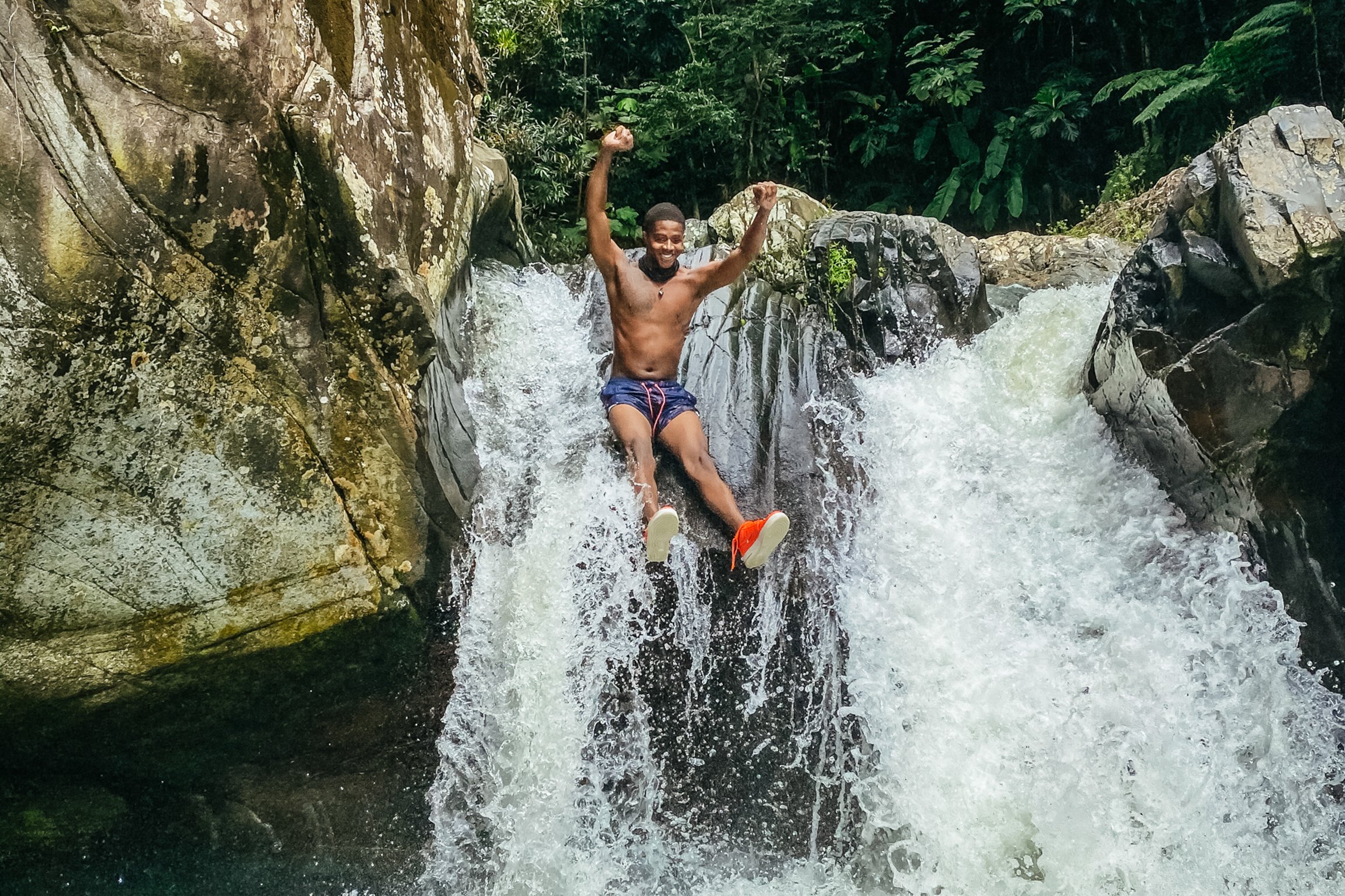 El Yunque Rainforest Adventure: Waterfalls, Waterslide & Rope Swing from San Juan