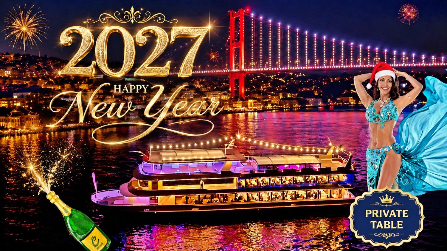 Istanbul Bosphorus New Year's Eve Luxury Yacht Cruise