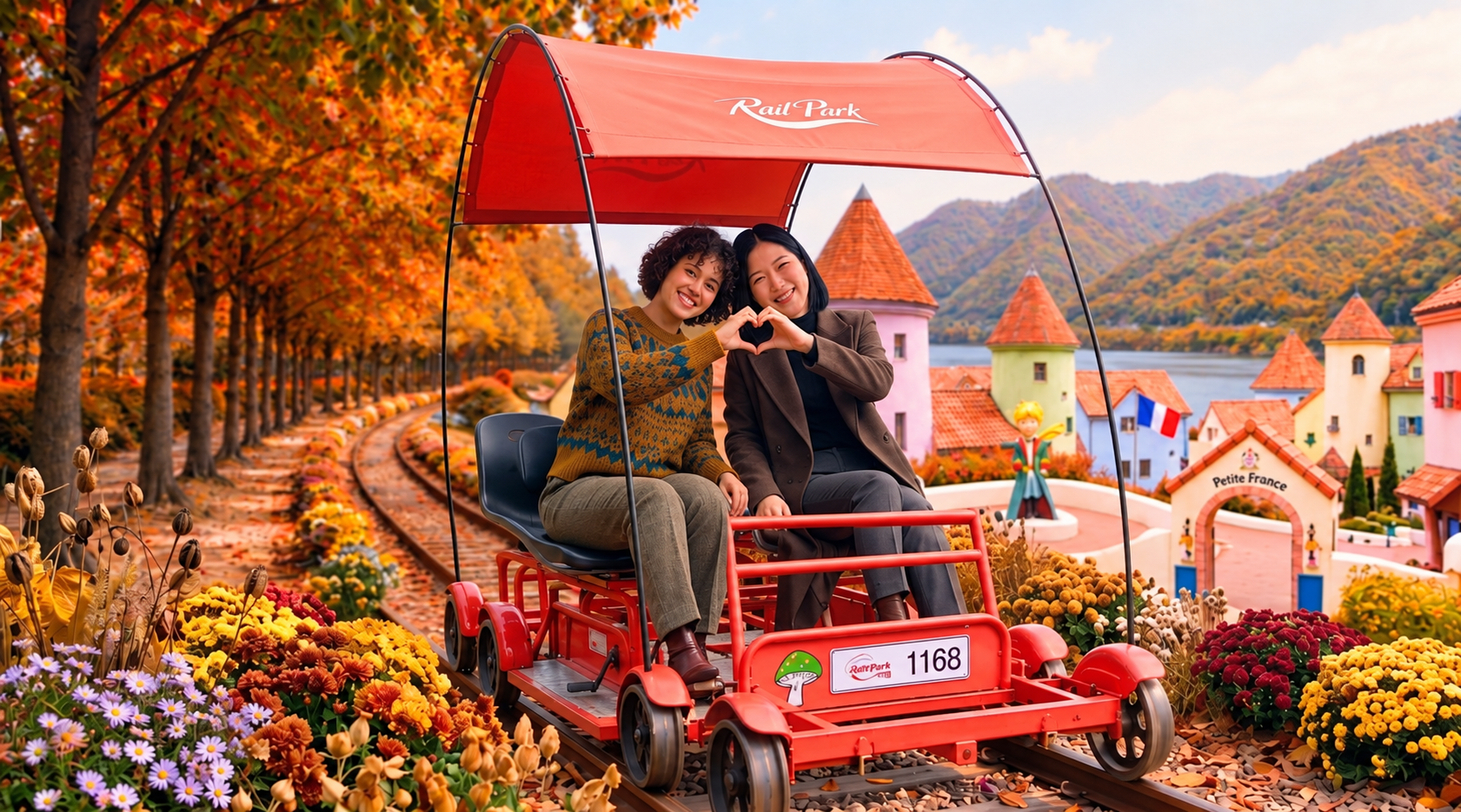 Nami Island, Petite France & Gangchon Railbike Day Trip