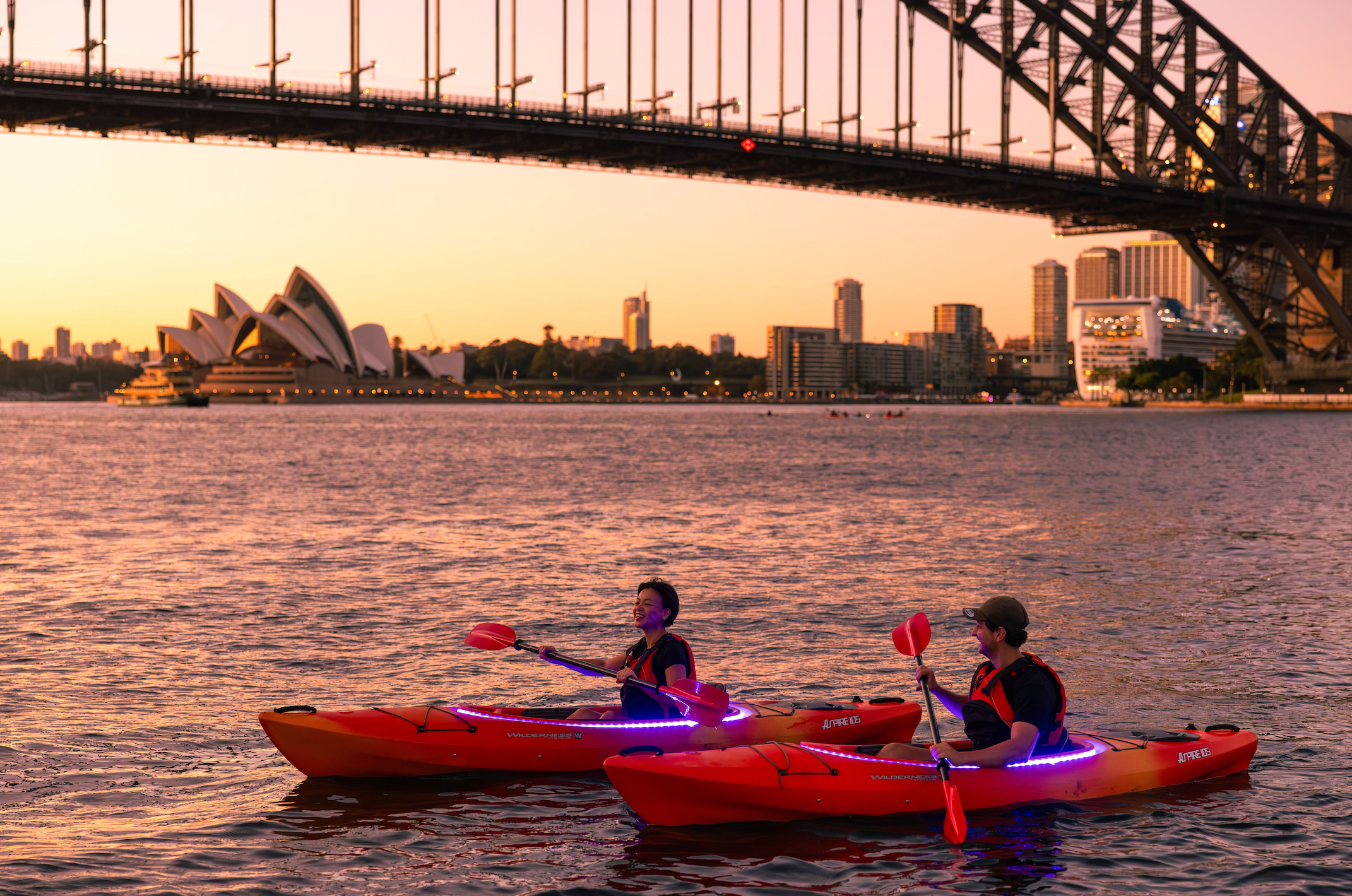 LED Sunset Kayak Tour on Sydney Harbour