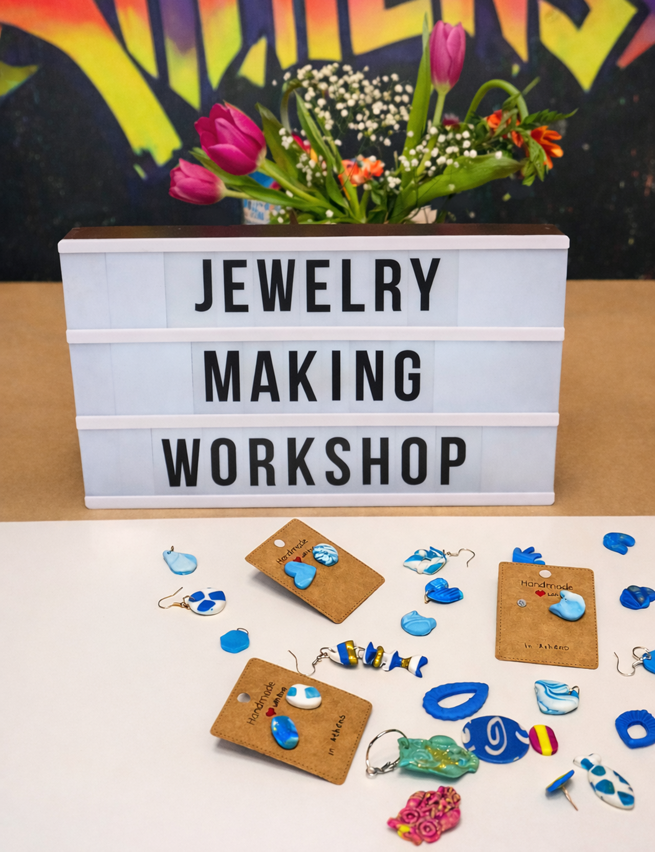 Athens Polymer Clay Jewelry-Making Class with Beverages