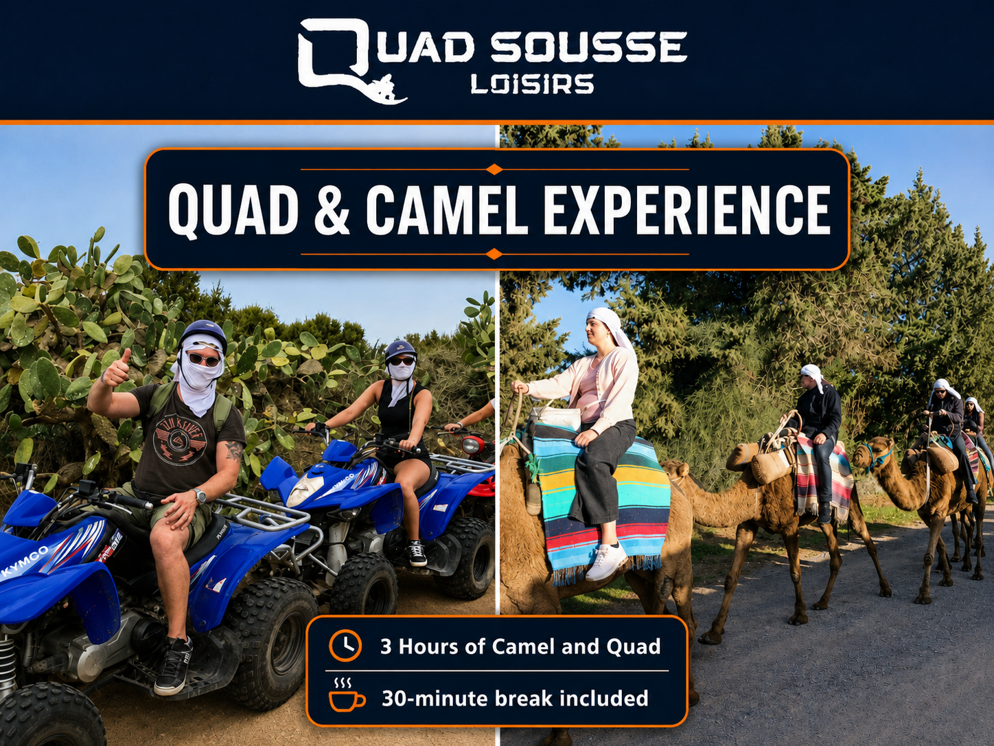Quad Biking & Camel Ride Combo Adventure from Sousse