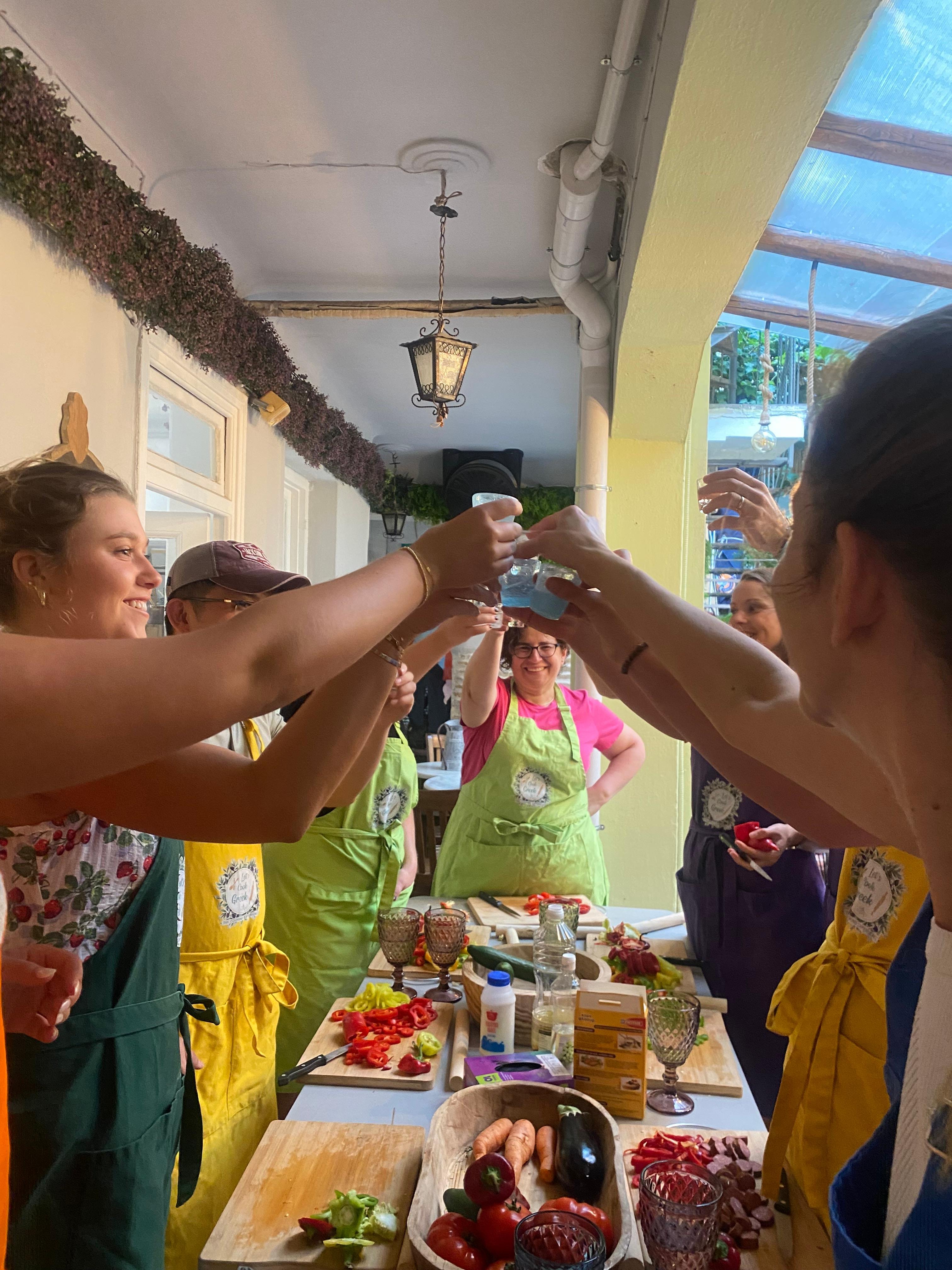 Greek Cooking Class with Dinner & Drinks in Athens
