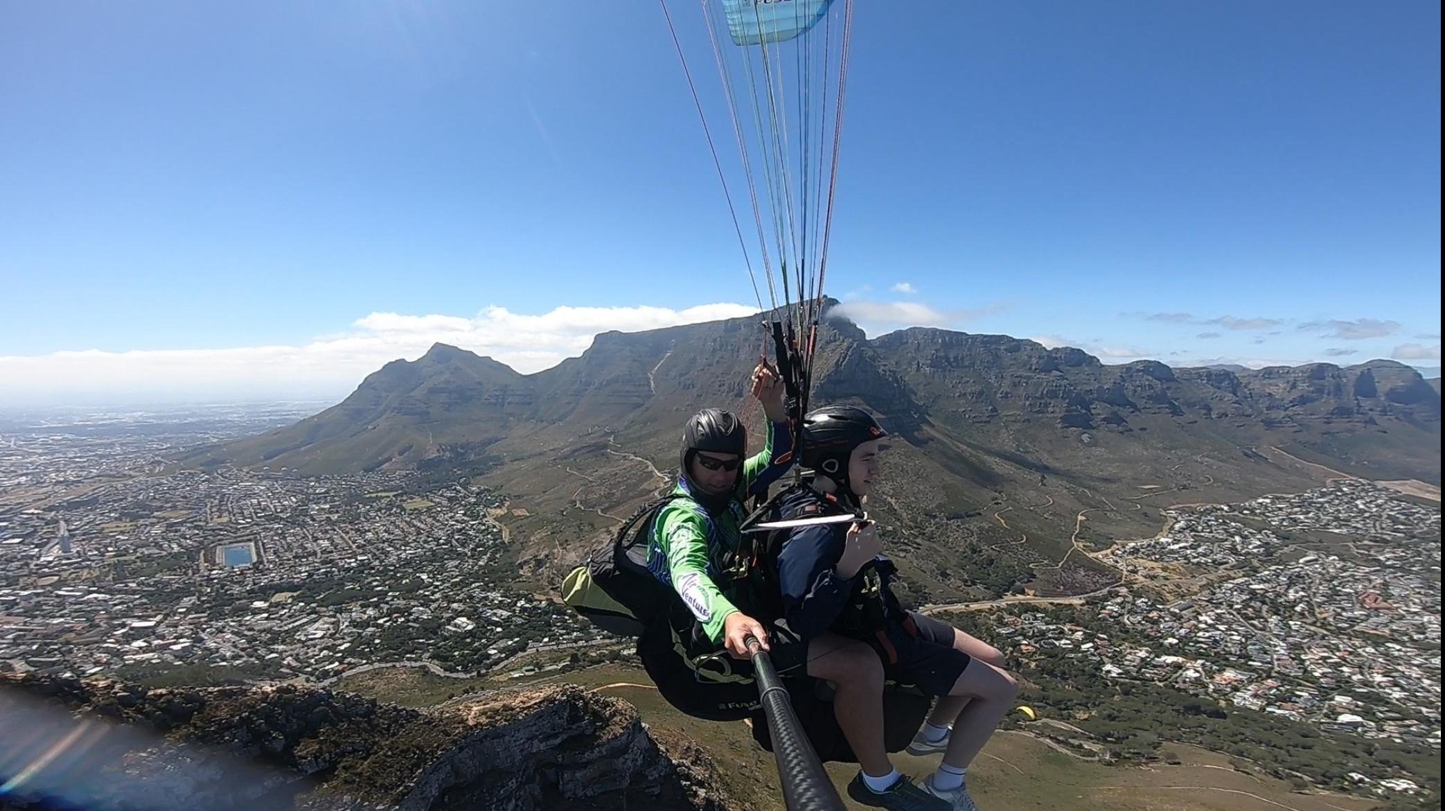 Cape Town Tandem Paragliding with Table Mountain Views