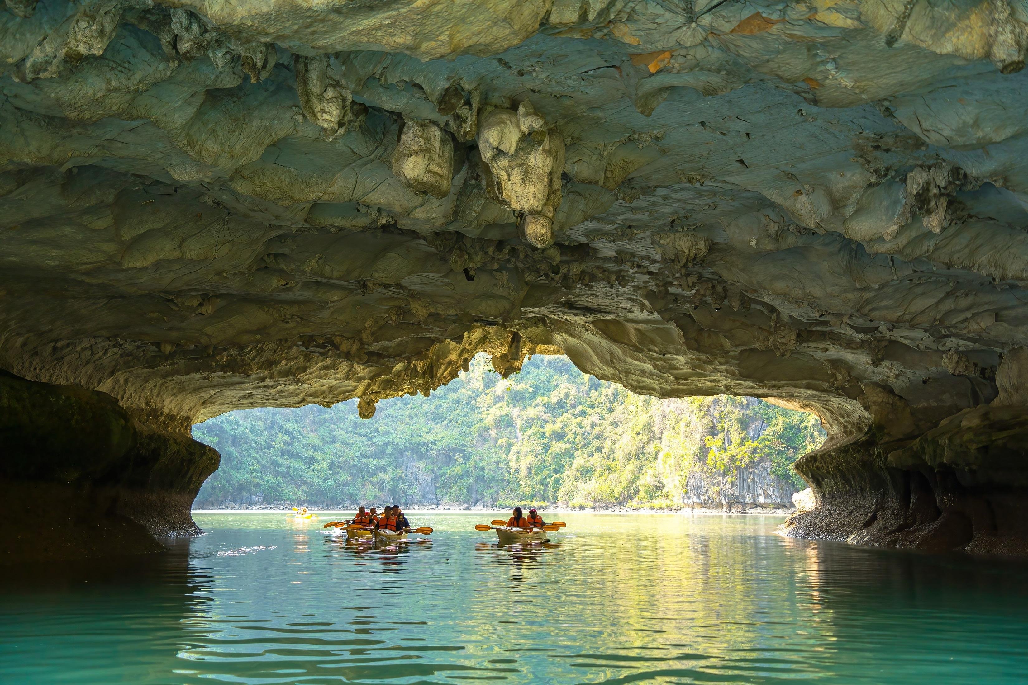 Ha Long Bay Full-Day Cruise from Hanoi: Caves, Kayaking & Sunset Party