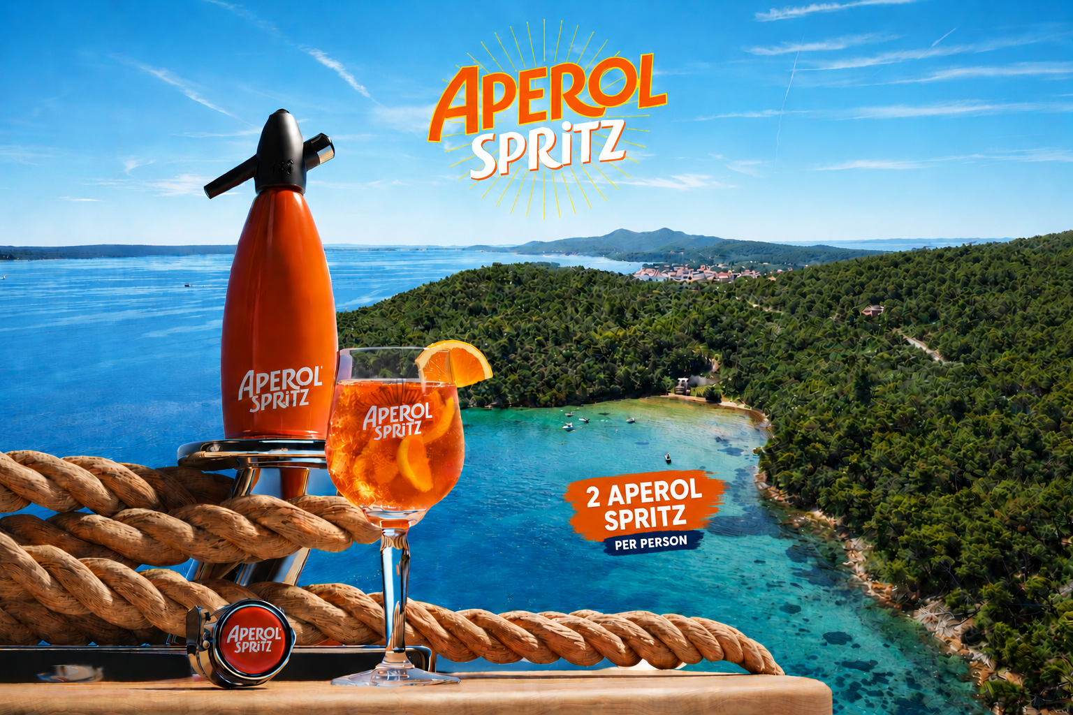 Aperol Spritz Sailing Trip to Blue Bay & Three Islands