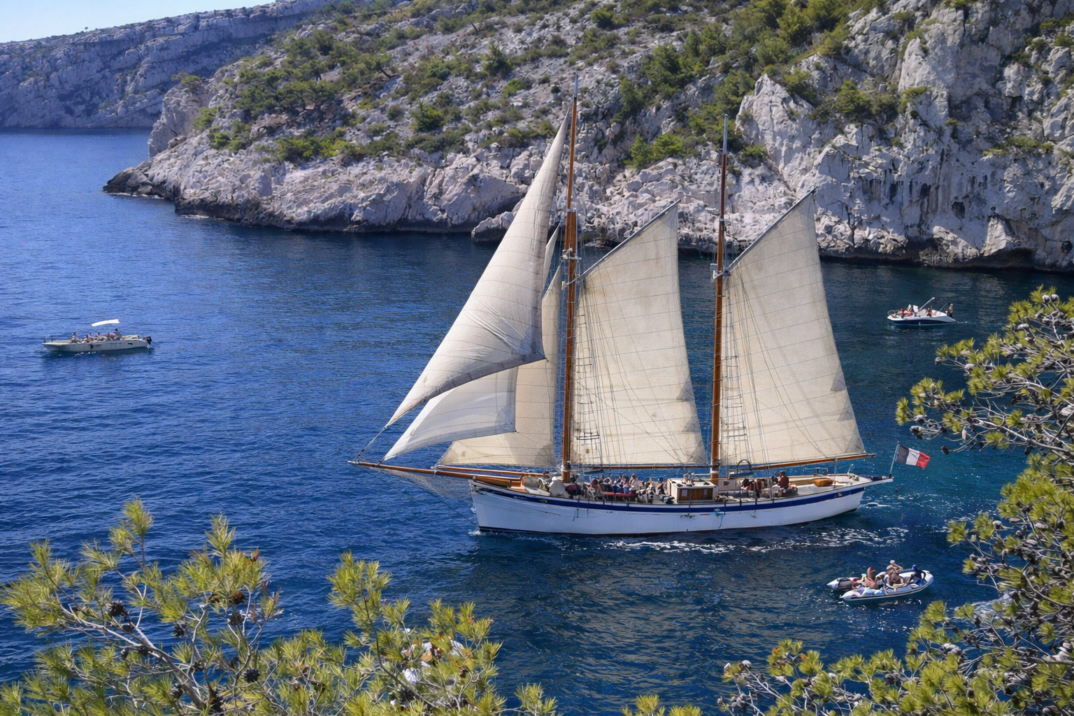 Calanques Sailing & Snorkeling from Marseille