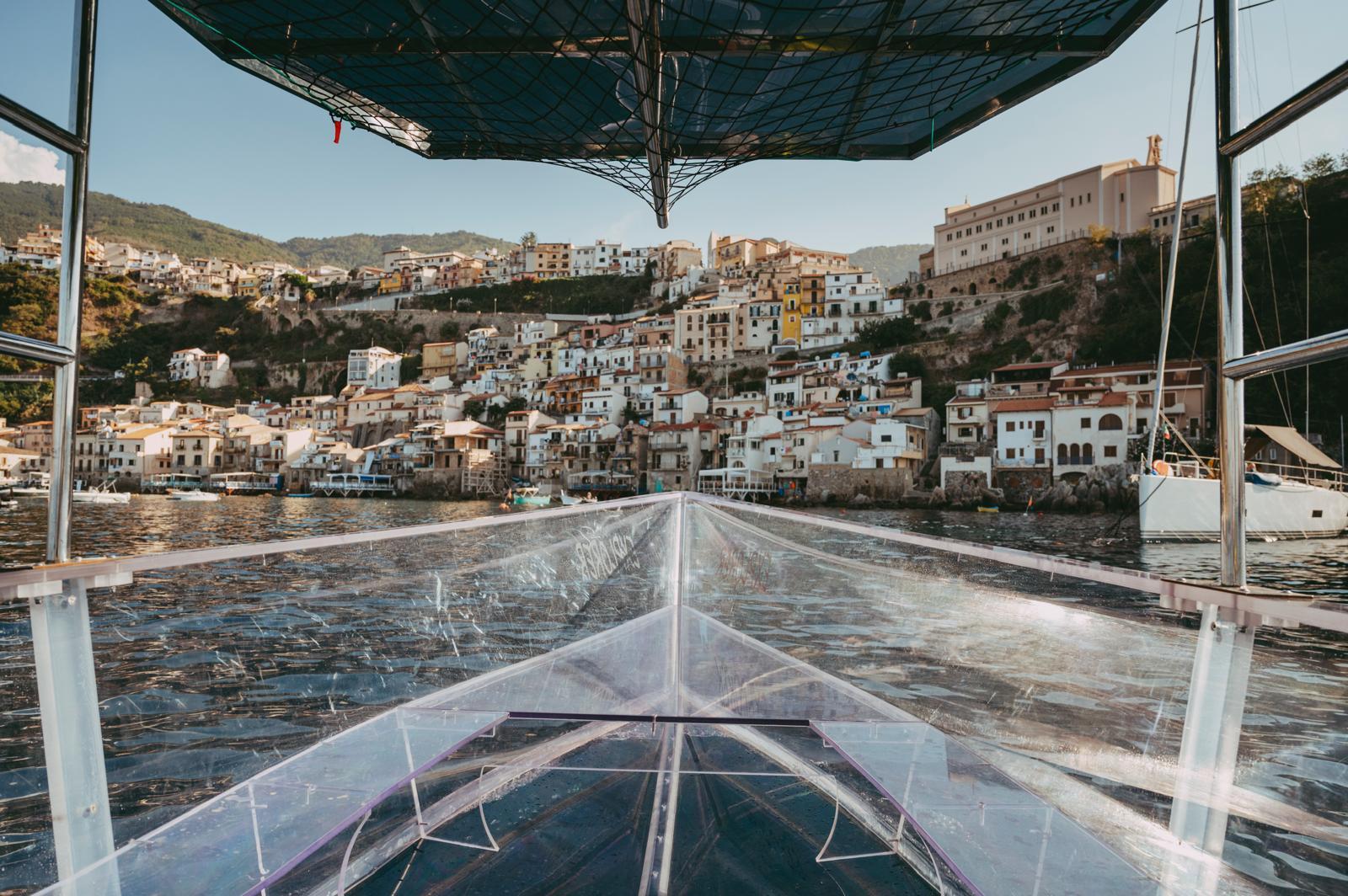 Transparent Boat Adventure Along Costa Viola