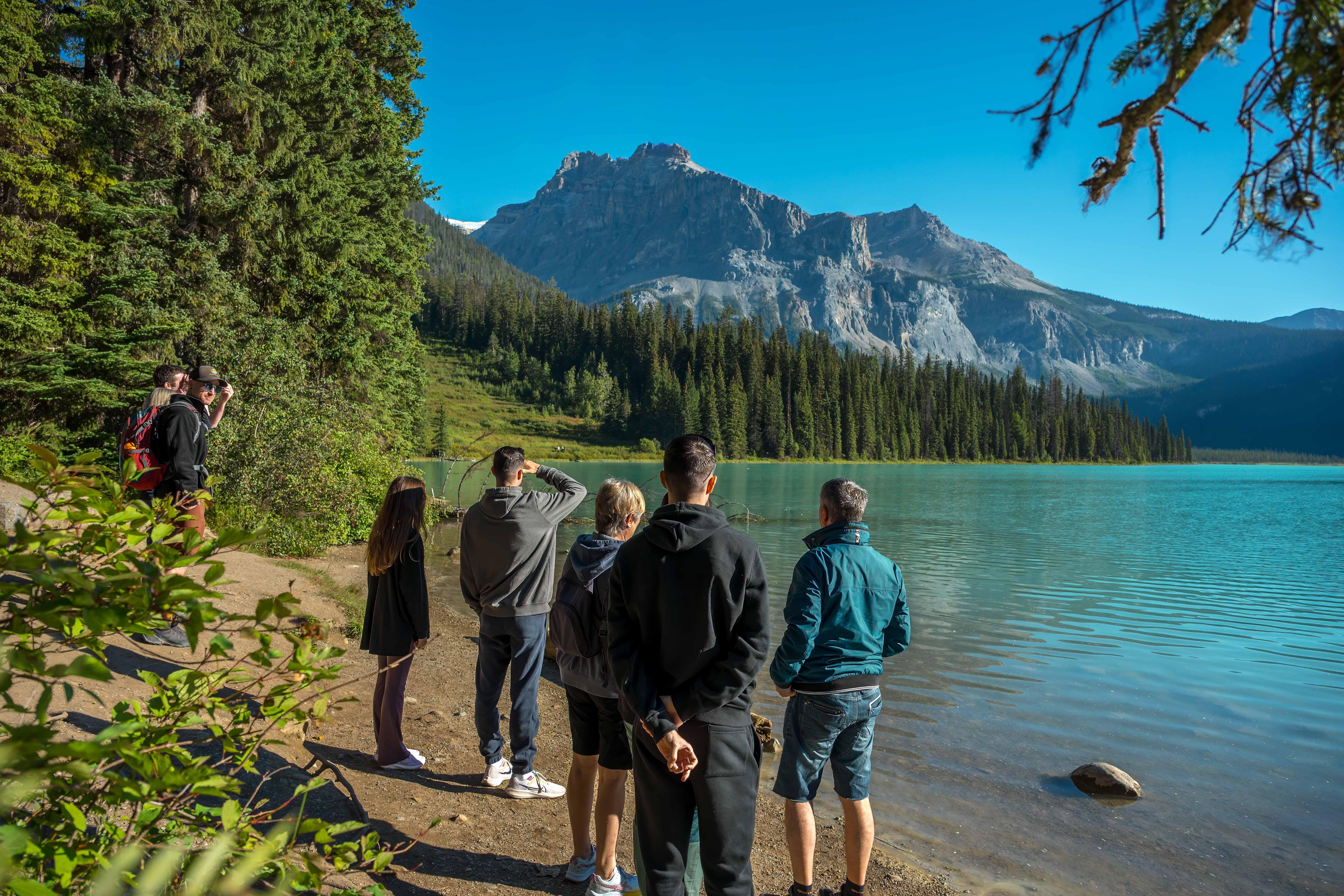 Banff: 3 National Parks, Takakkaw Falls, & Emerald Lake Tour — Emerald Lake and Canadian Rockies scenery (3)
