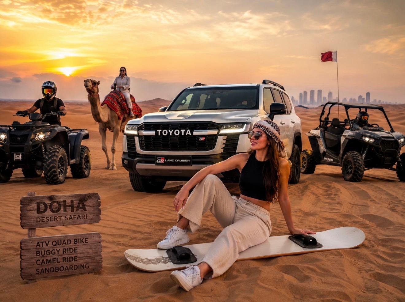 Desert Safari with ATV, Dune Buggy & Camel Experience