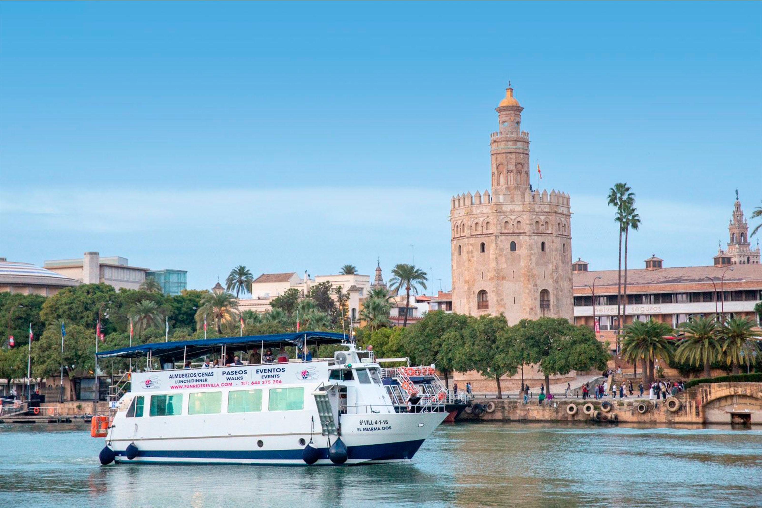 Seville Guadalquivir River Cruise: Sightseeing, Tapas or Tasting Menu