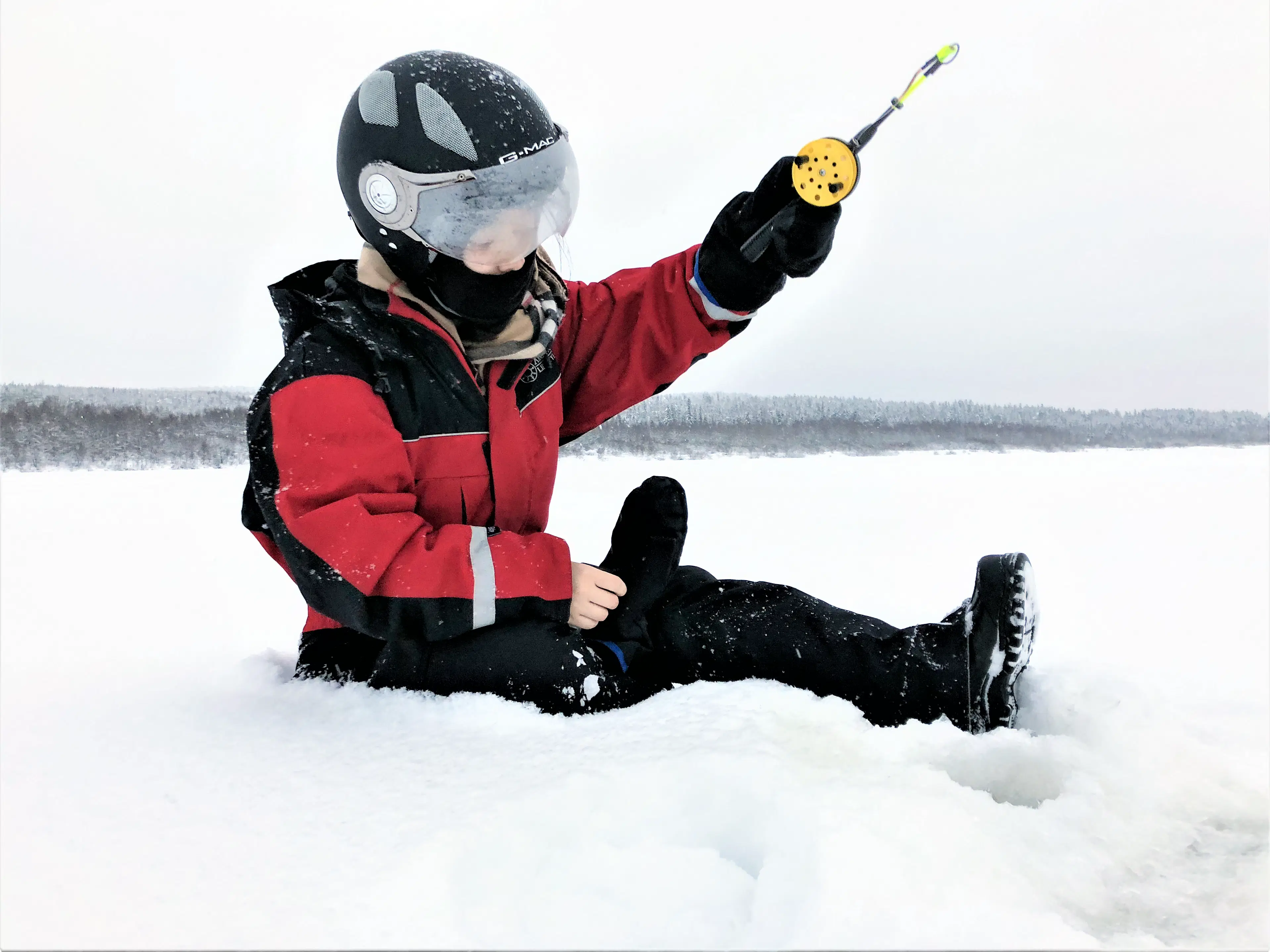 Snowmobile Ice Fishing Safari