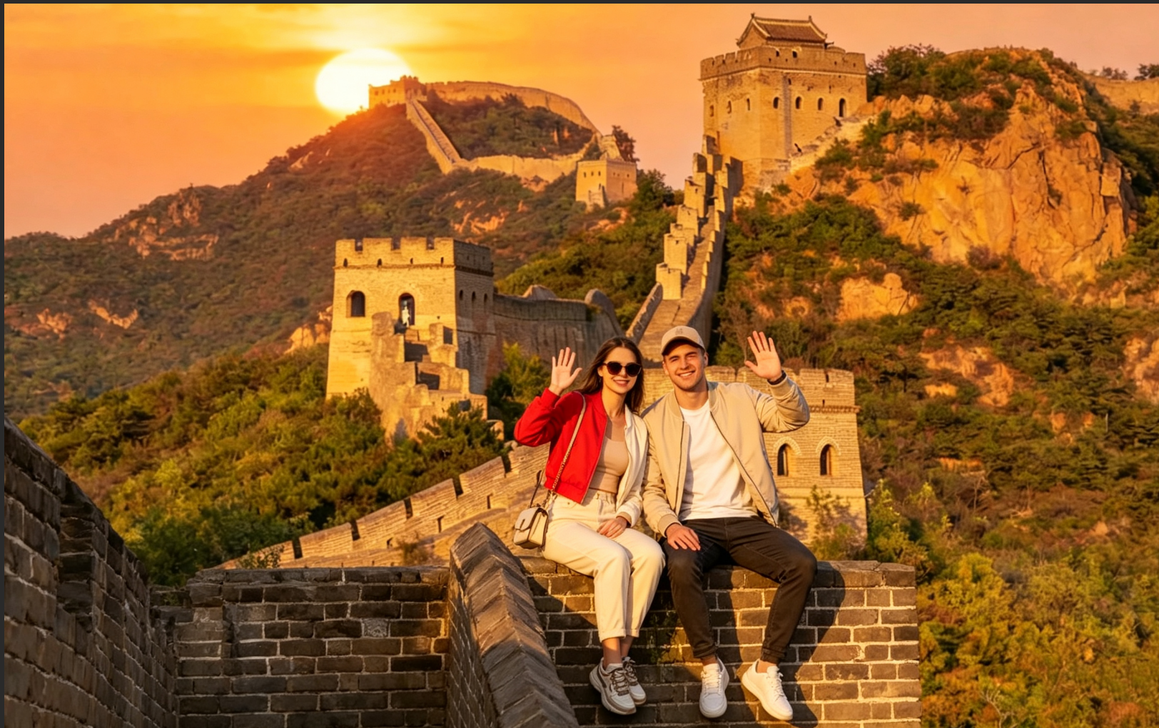 Jinshanling Great Wall Sunset Hike with Farmhouse Meal
