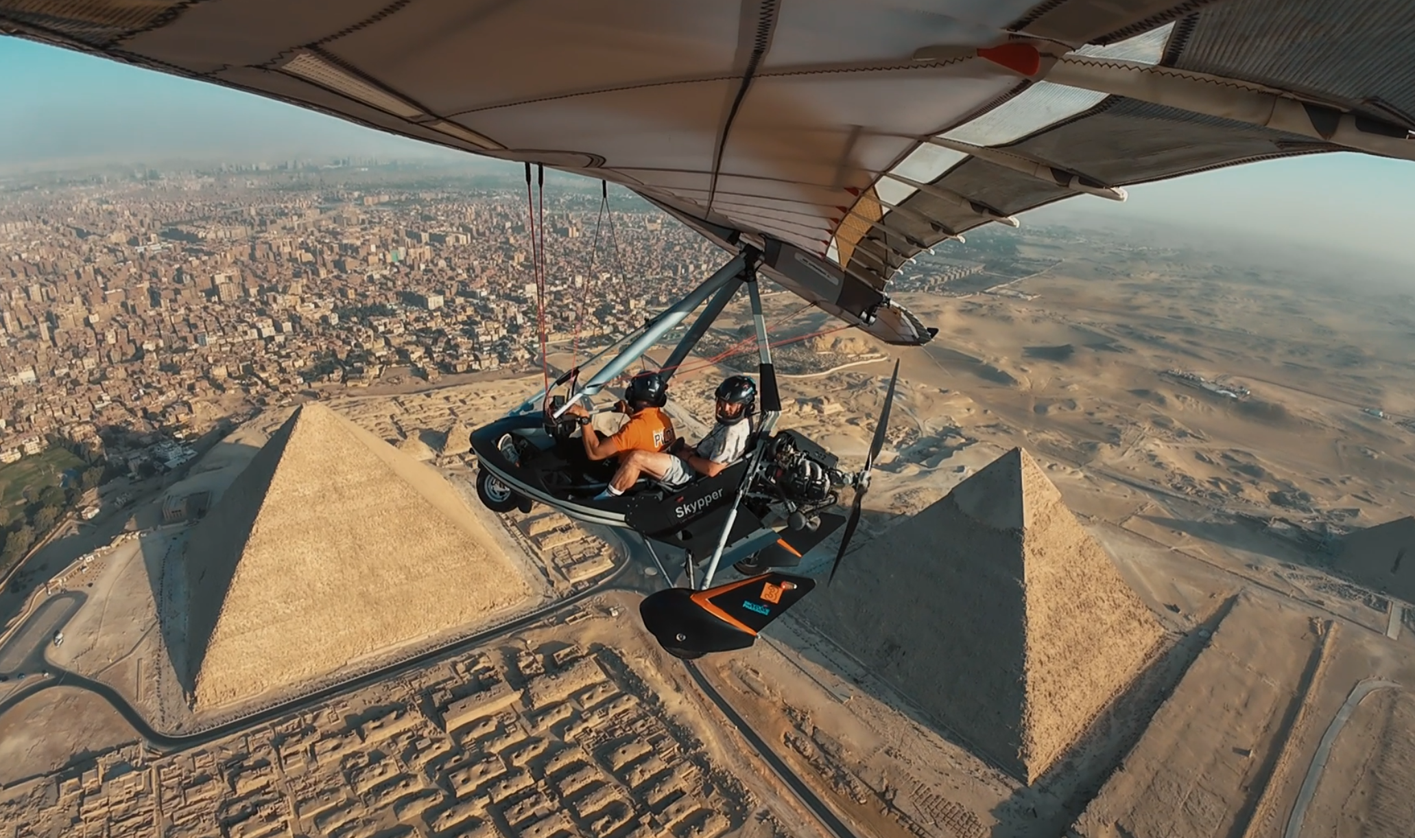 Microlight Flight Over Giza Pyramids