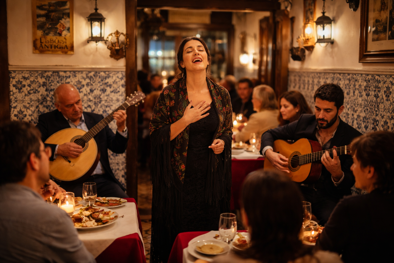 Lisbon Fado Night: Guided Walk, Dinner & Live Show