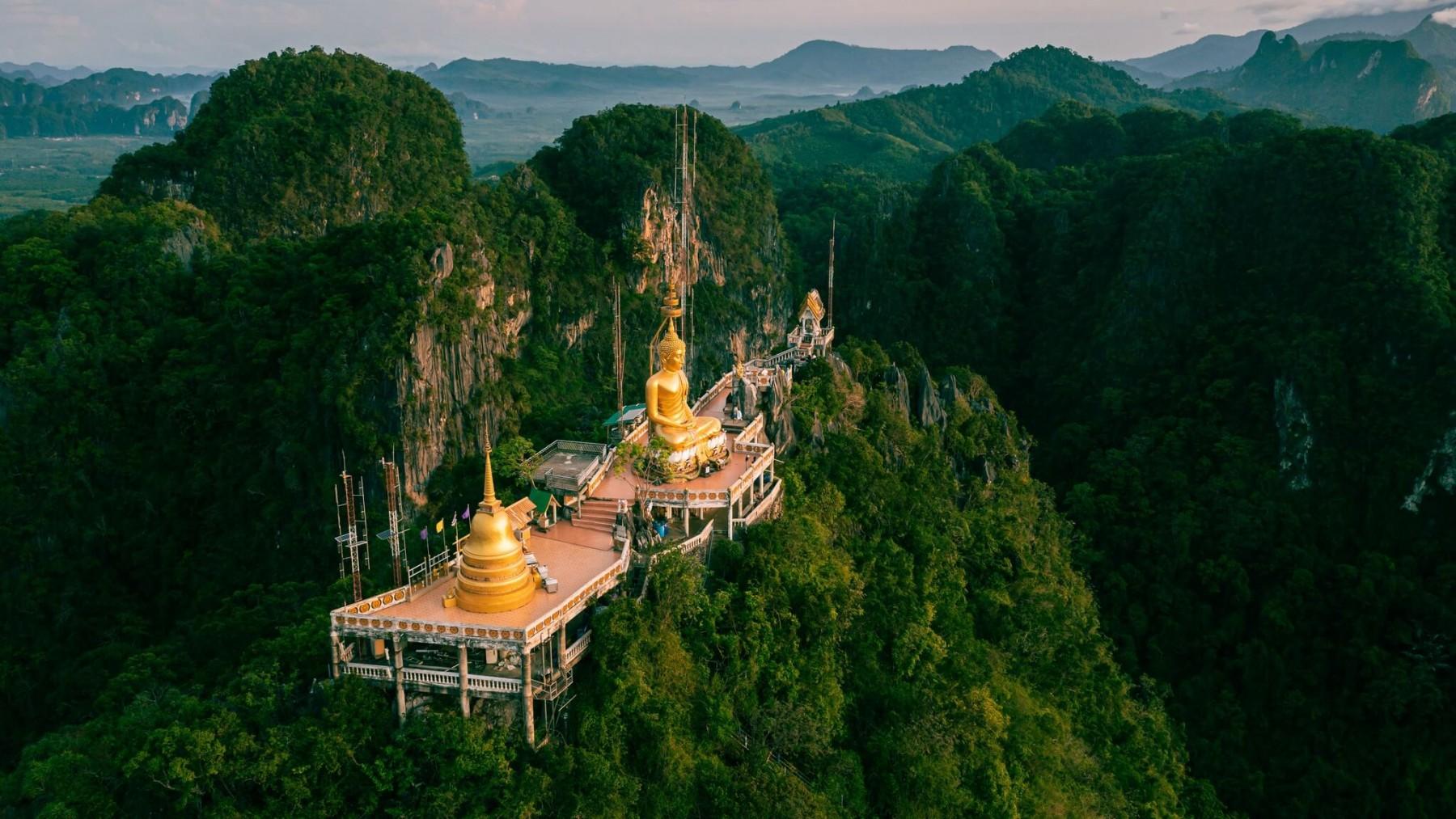 Krabi Elephant Sanctuary with Waterfall or Temple Visit