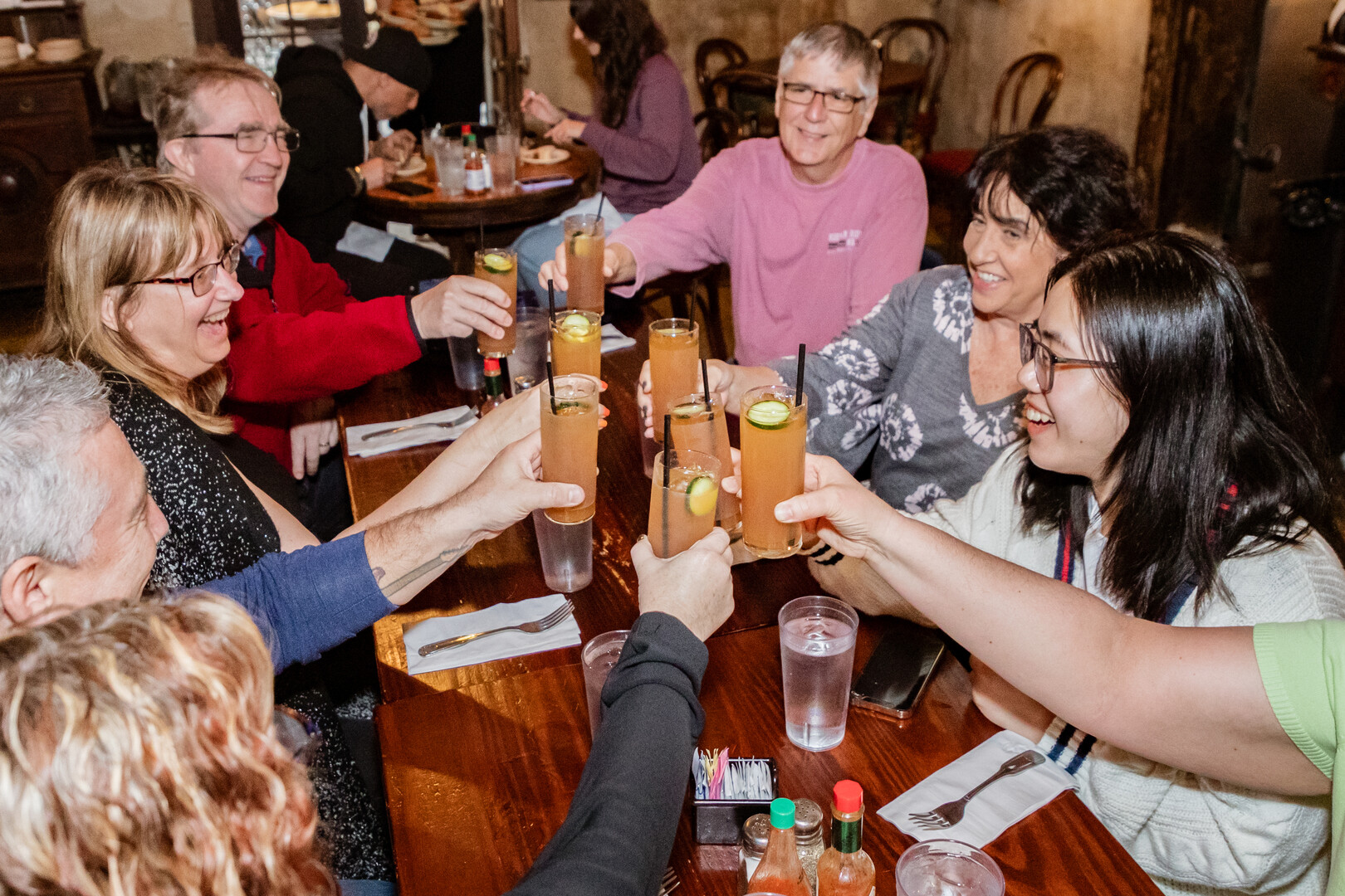 Food and cocktail pairing on a New Orleans cocktail and food history tour