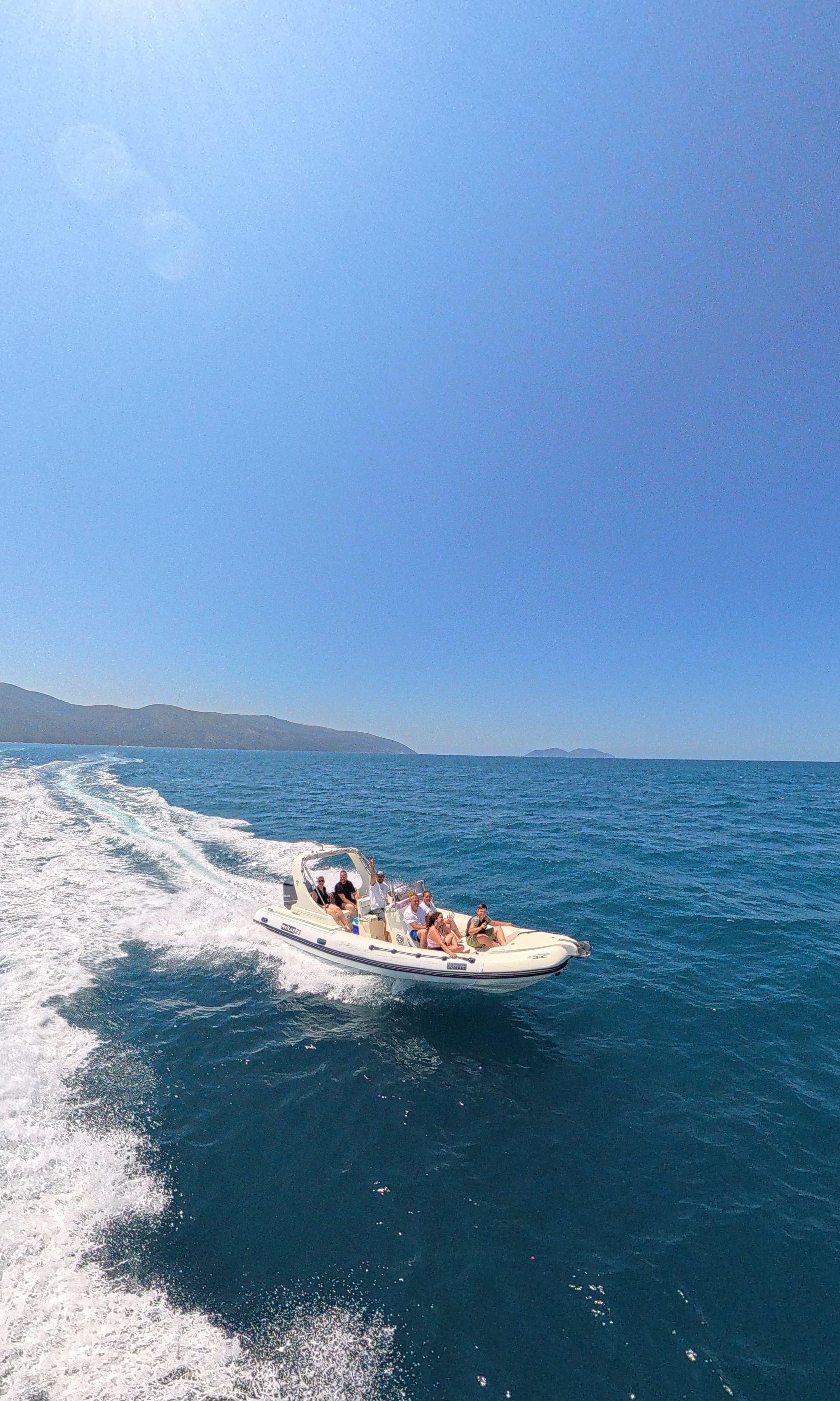 Sazan Island & Haxhi Ali Cave Speedboat Adventure