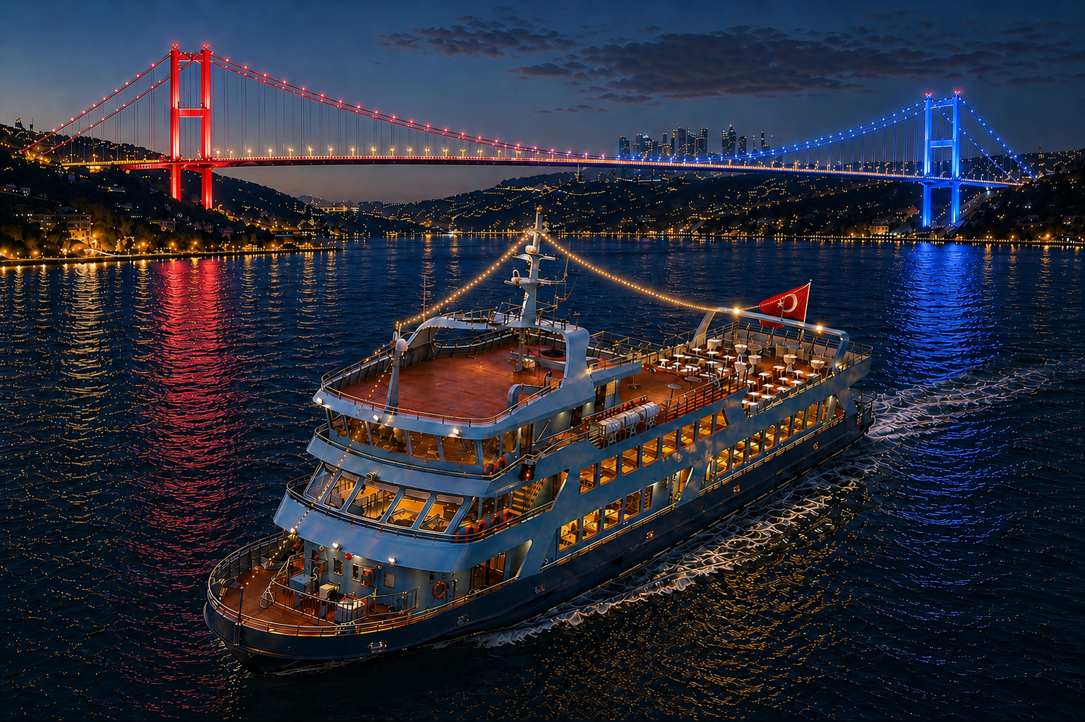 Bosphorus Dinner Cruise with Turkish Night Show