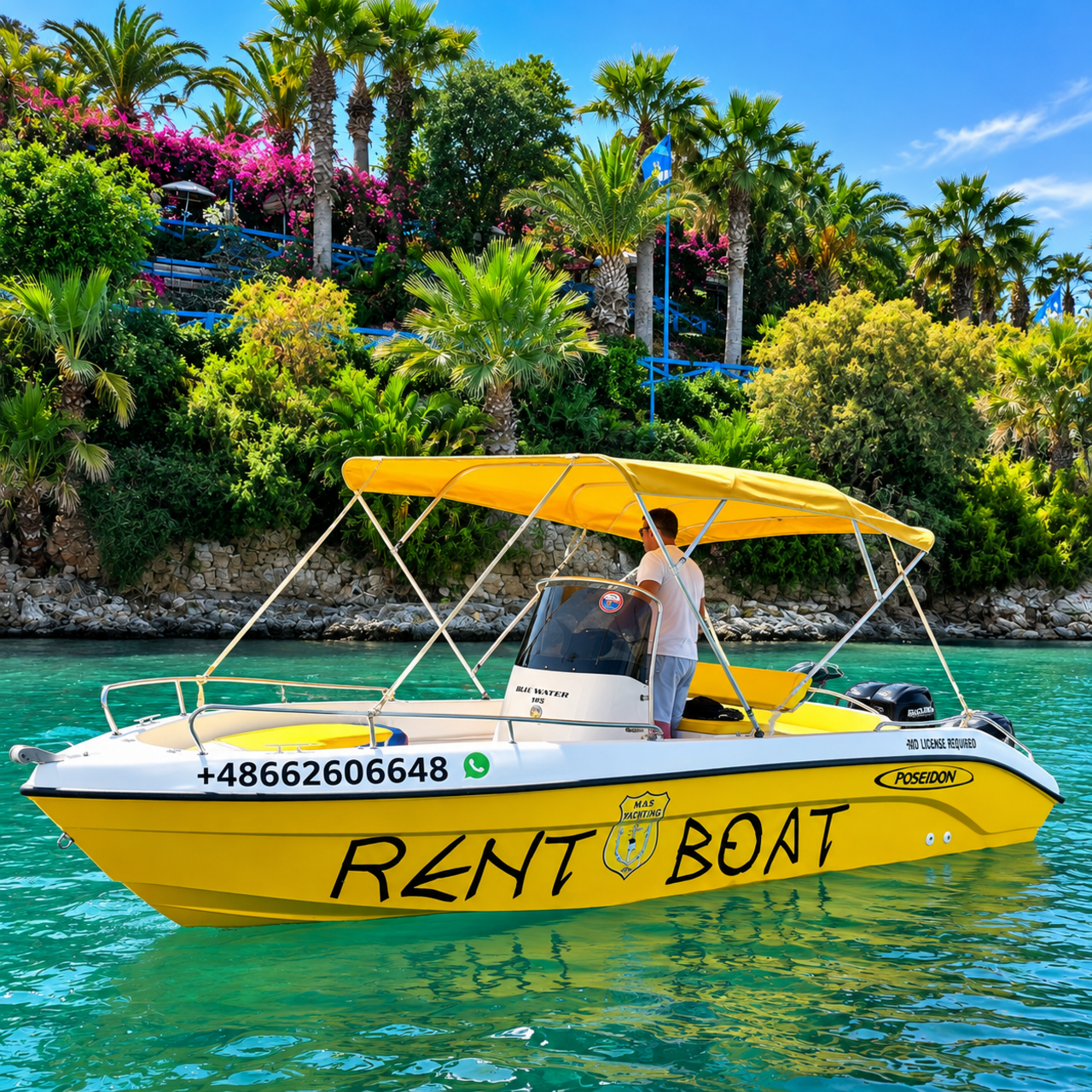 Hersonissos License-Free Boat Rental with Optional Skipper