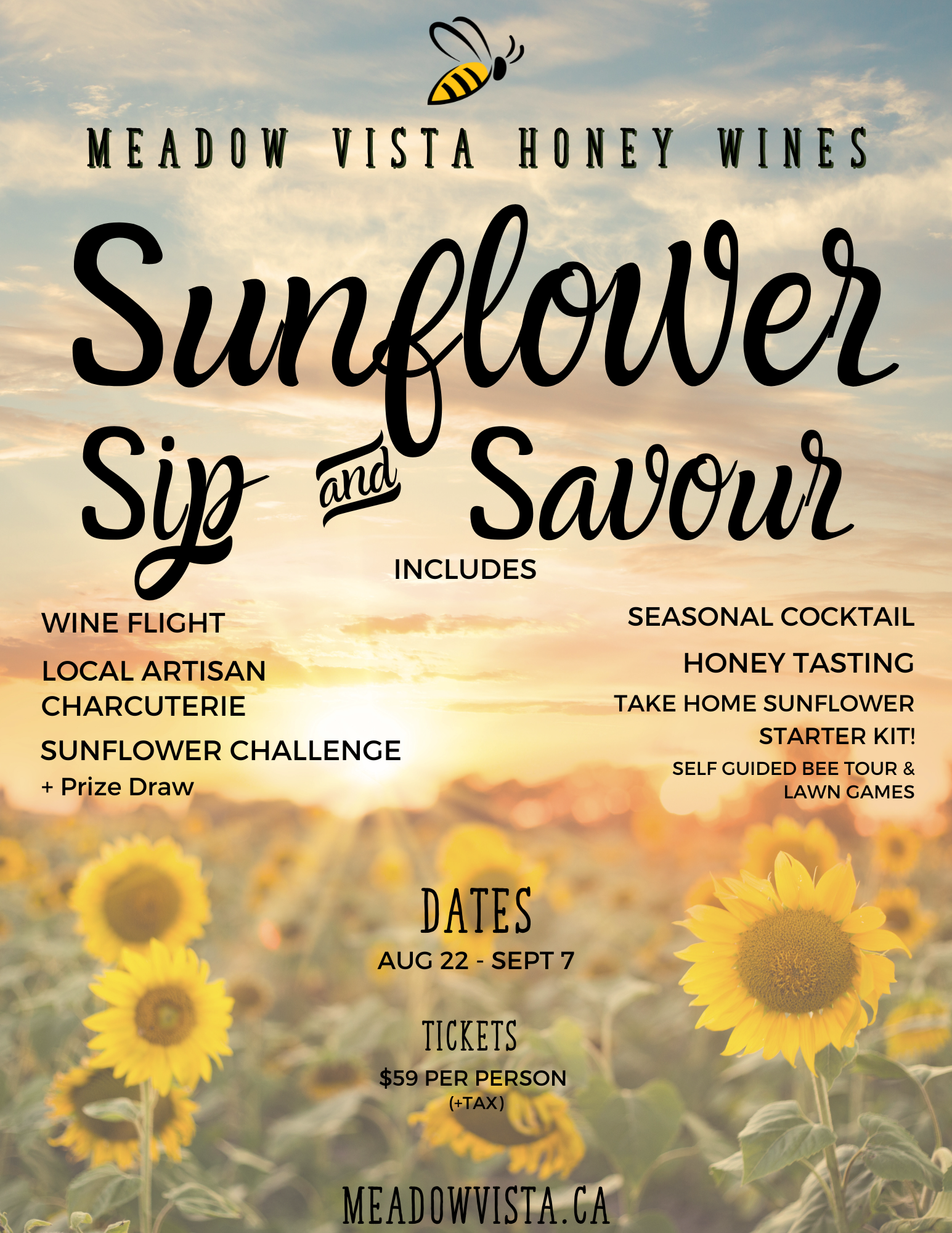 Sunflower Garden Experience with Wine & Honey Tasting