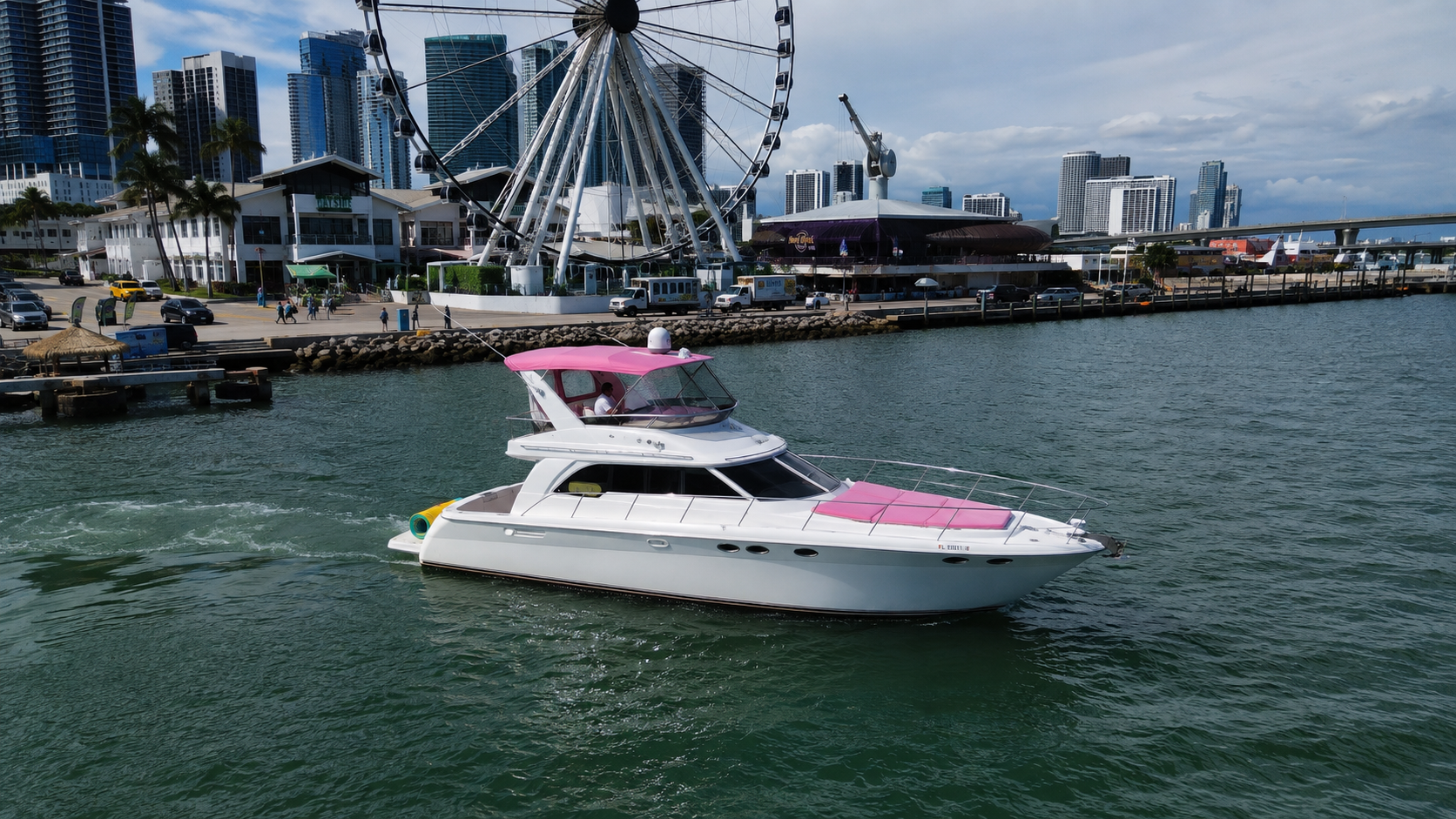 Private Pink Yacht Cruise Through Miami