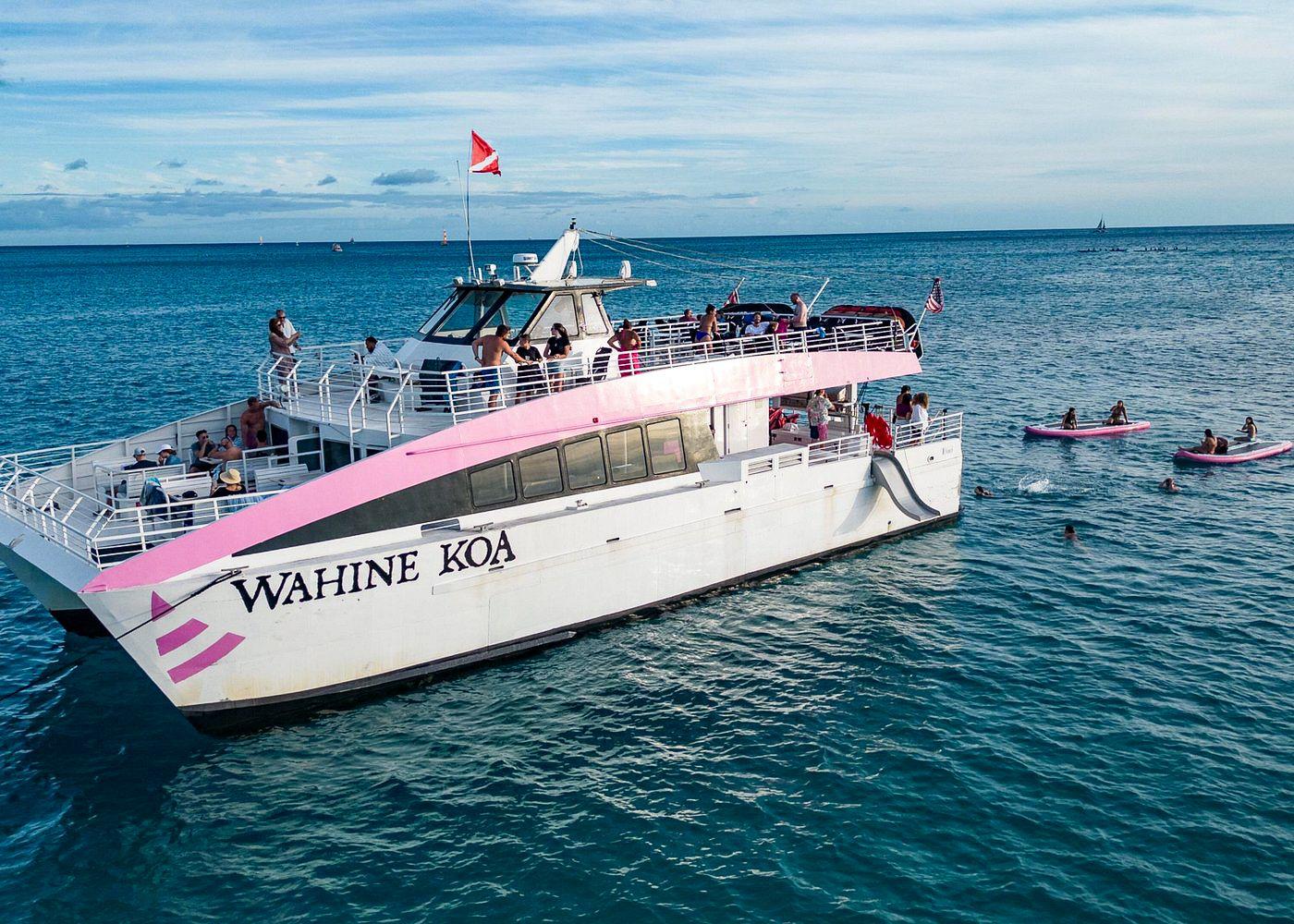 Waikiki Sunset Catamaran with Waterslide & Splash Fun