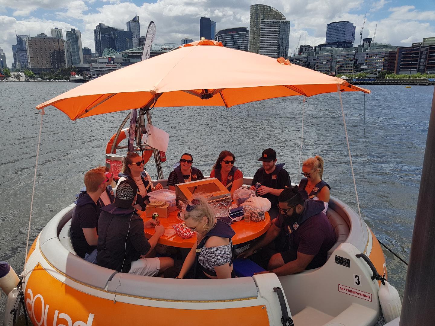 Melbourne: Aqua Donut Self-Drive BBQ Boat Rental
