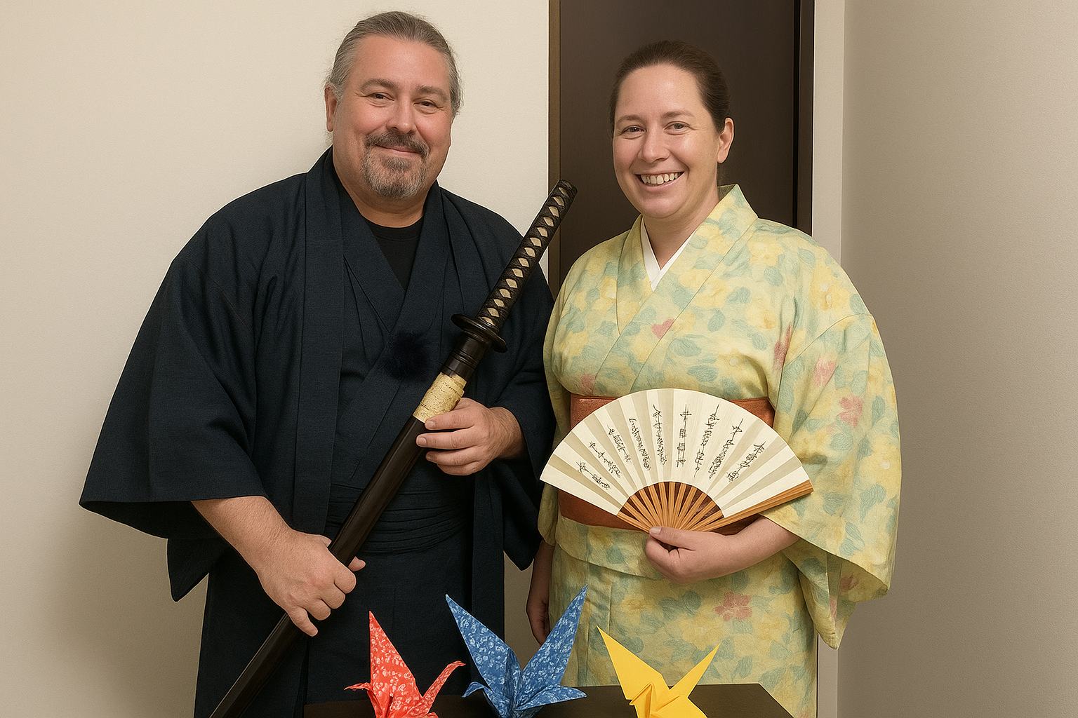 Private Origami Workshop with Optional Kimono & Samurai Experience