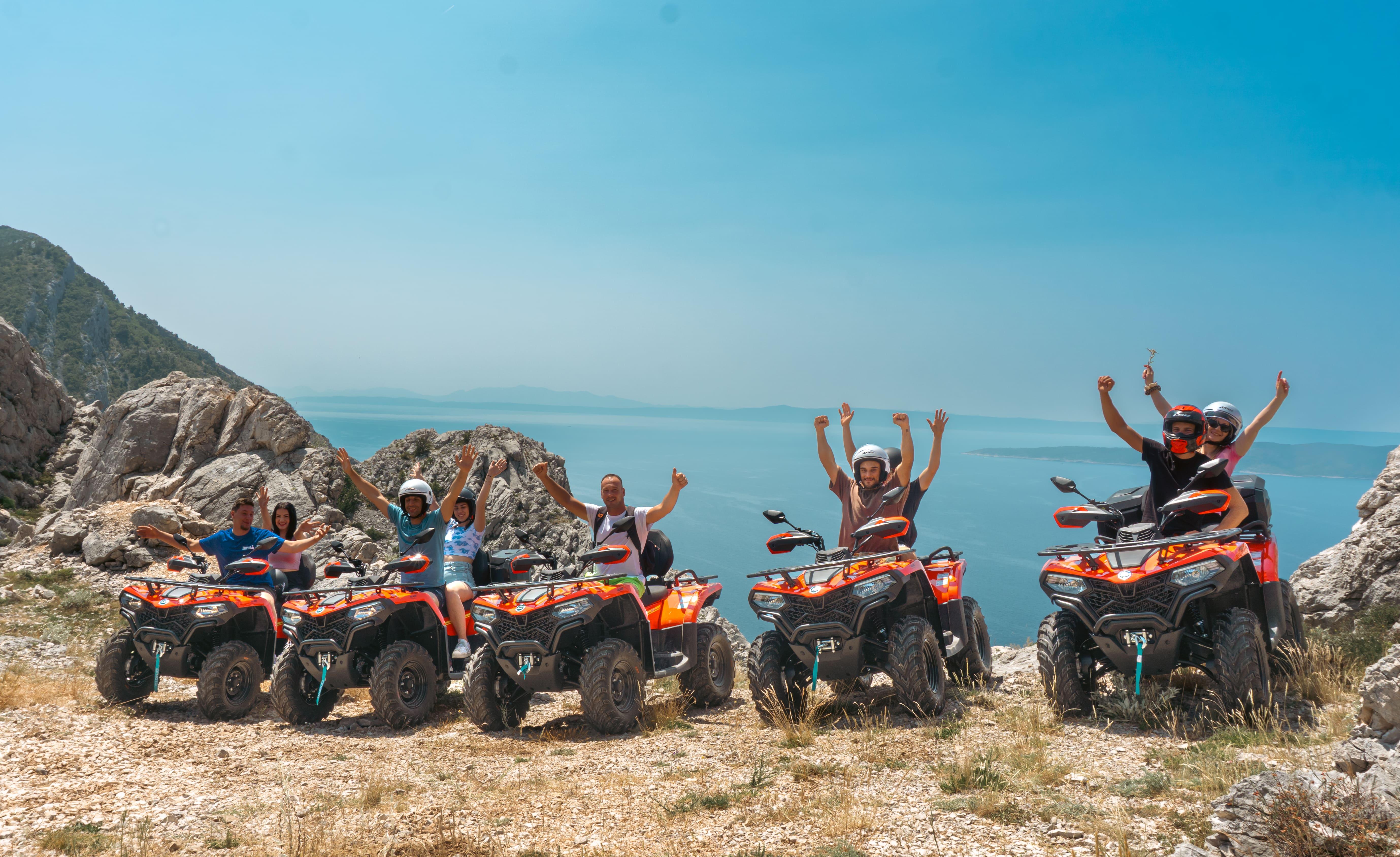 Quad Bike Adventure with Waterfall Swim & Dalmatian Feast