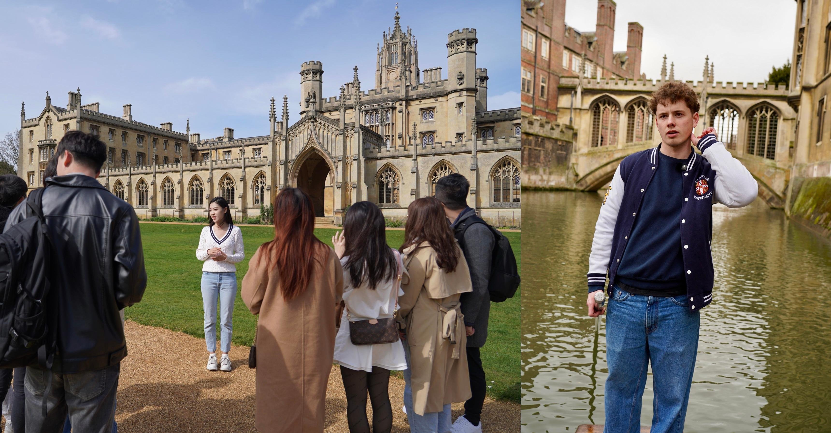 Cambridge Walking Tour & River Punting with Student Guide