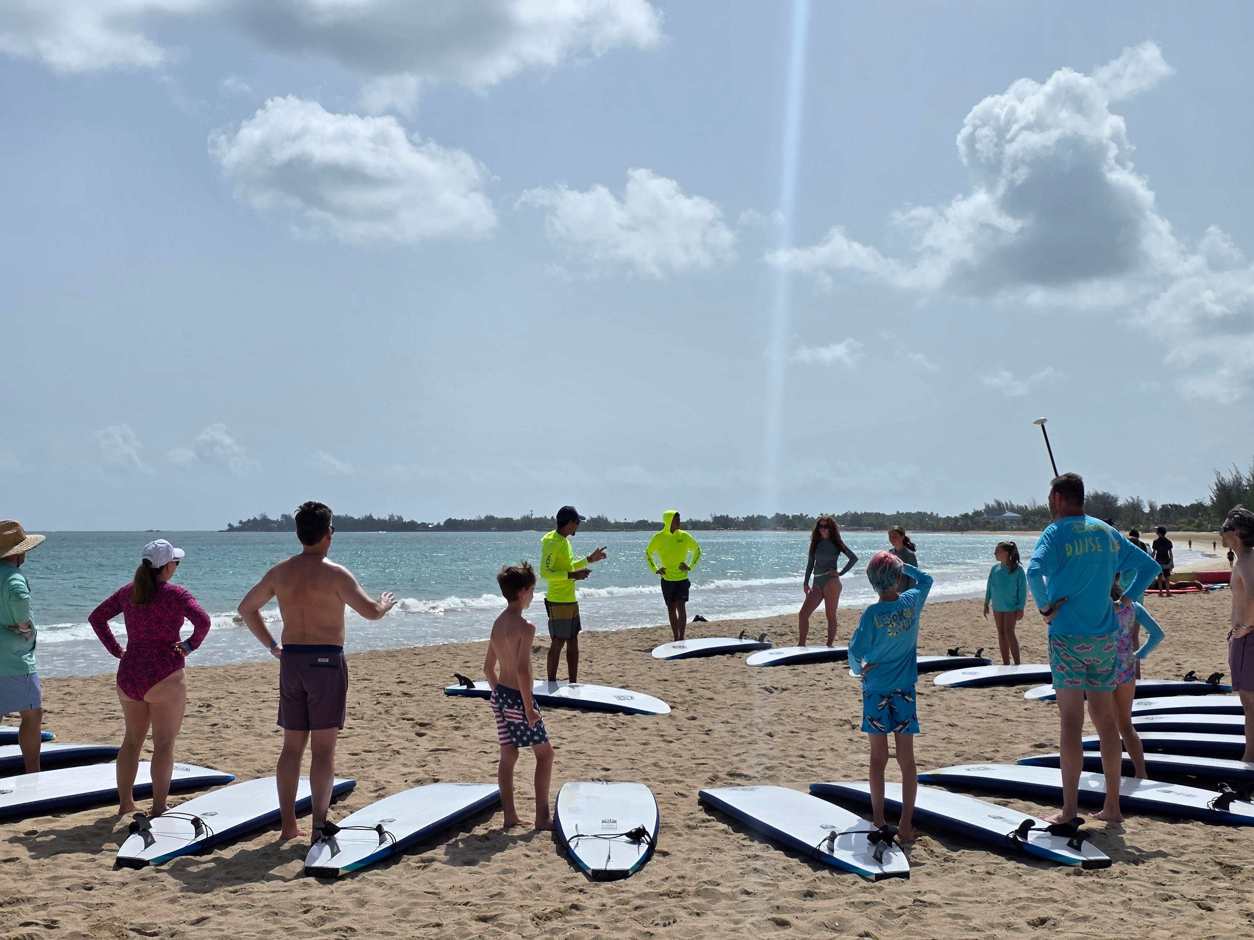 Private Surf Lesson in San Juan with Board Rental