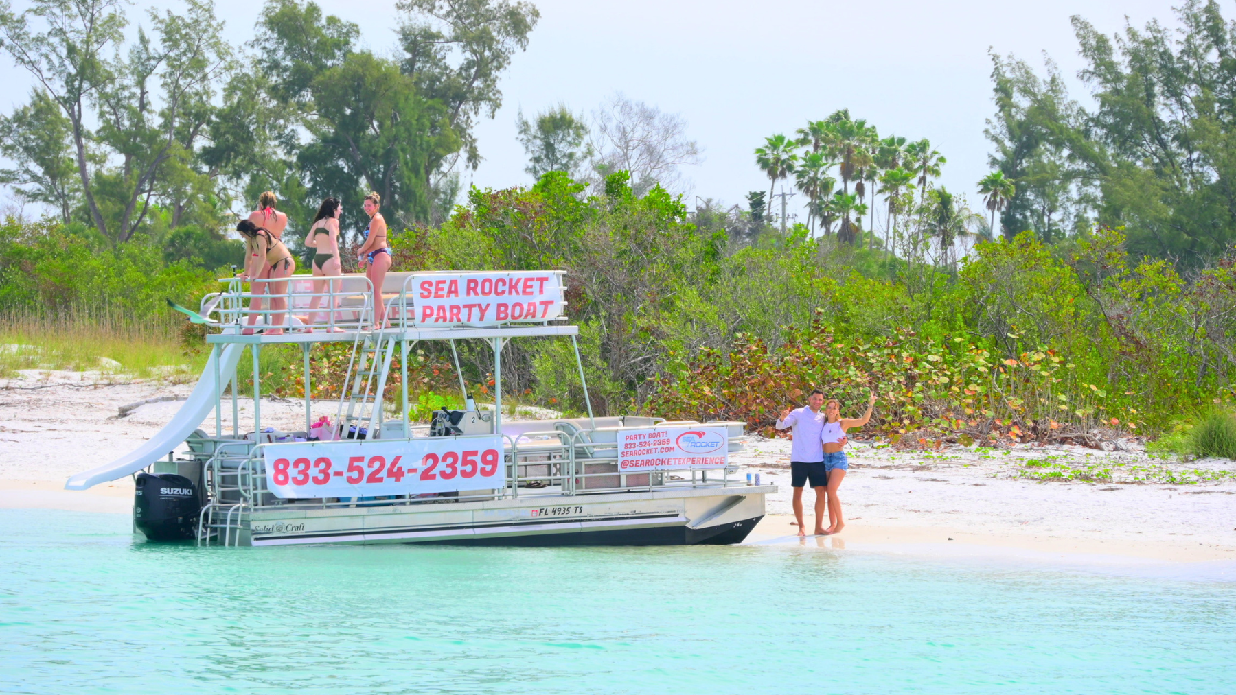 Private Double-Decker Pontoon Charter in Bradenton Beach