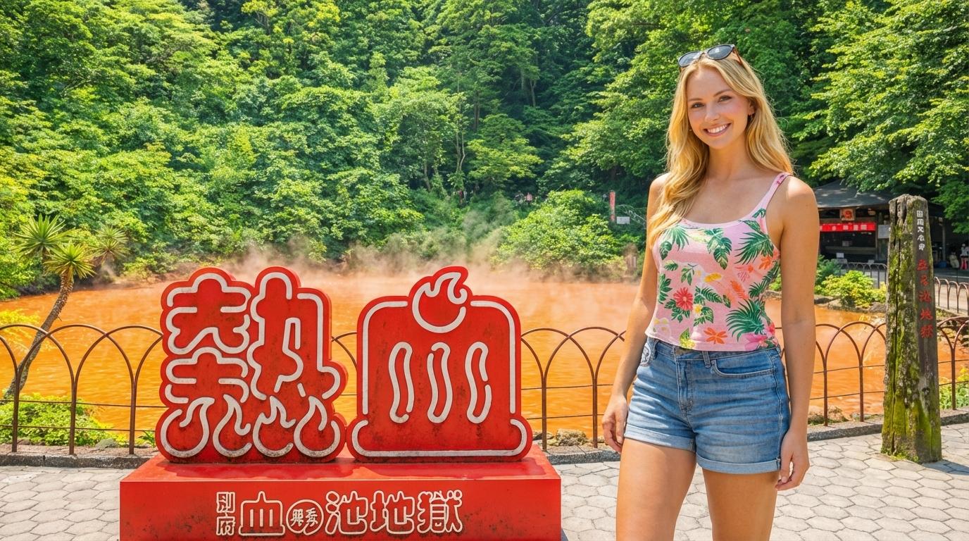 Fukuoka: Nyoirinji Temple, Beppu Hells Tickets Incl & Yufuin — Japanese onsen experience photo 2