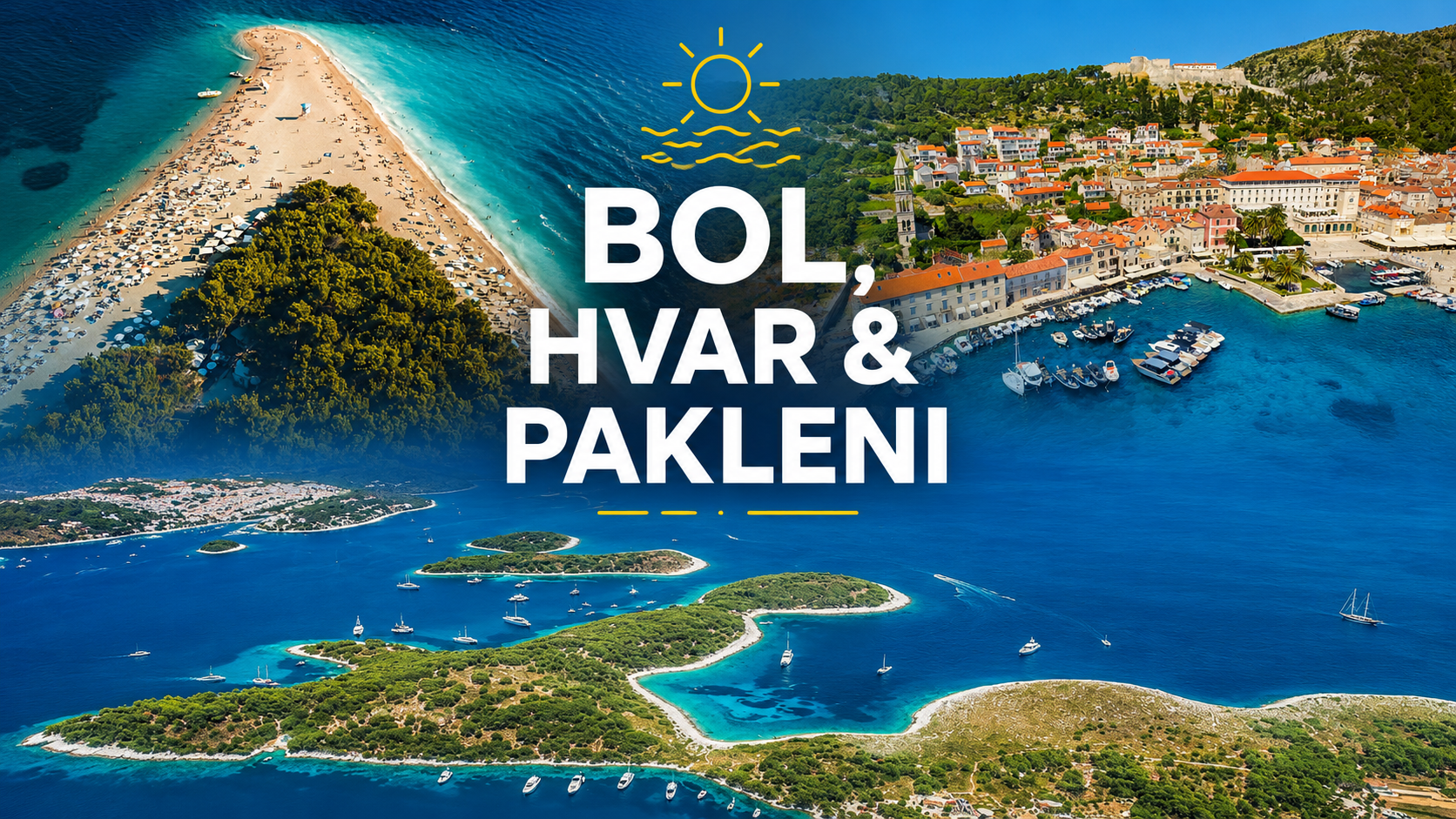 Split to Bol, Hvar, Pakleni Islands & Šolta Full-Day Speedboat Tour