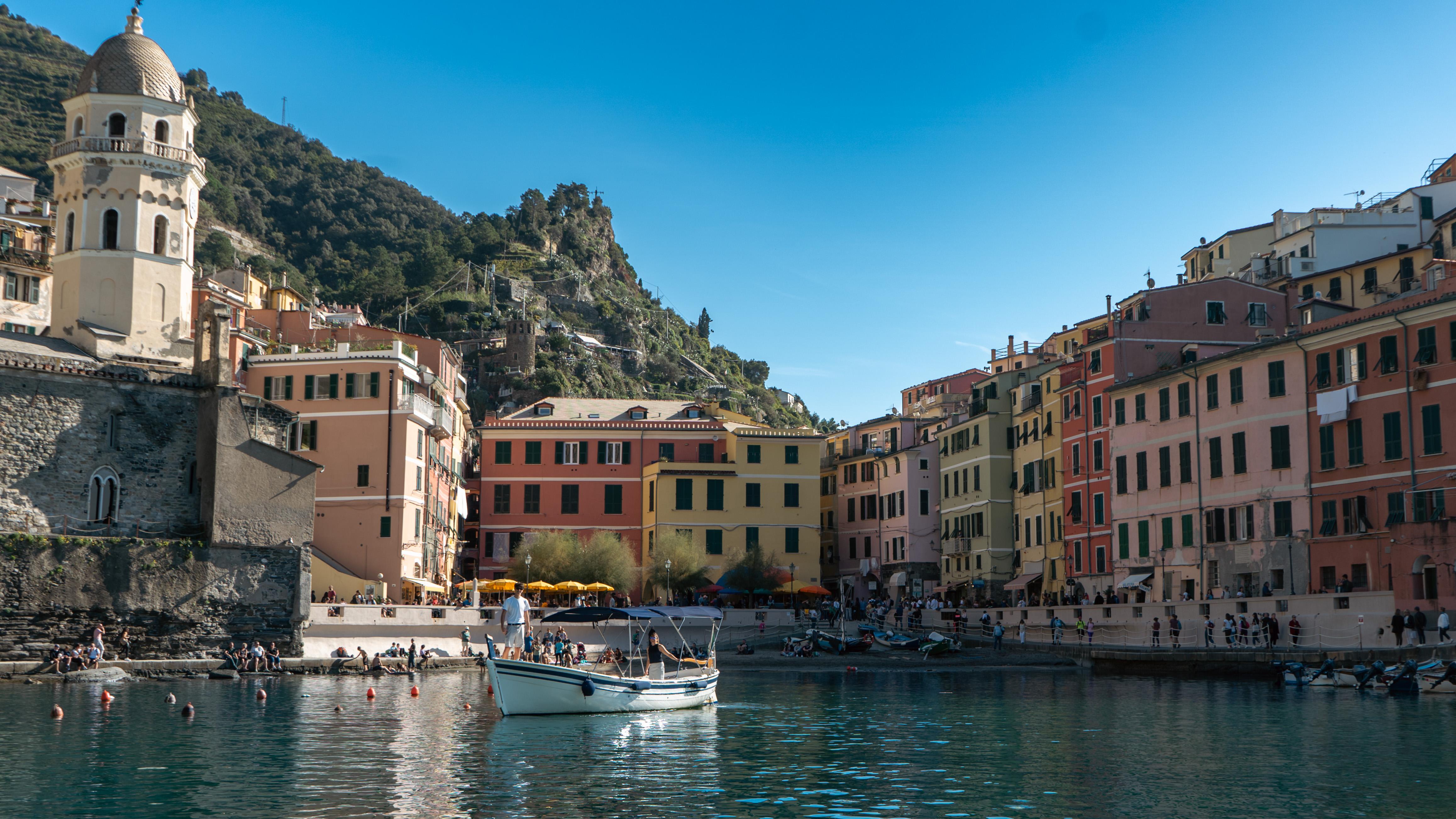 Cinque Terre Coastal Boat Cruise with Aperitivo & Swim from Monterosso