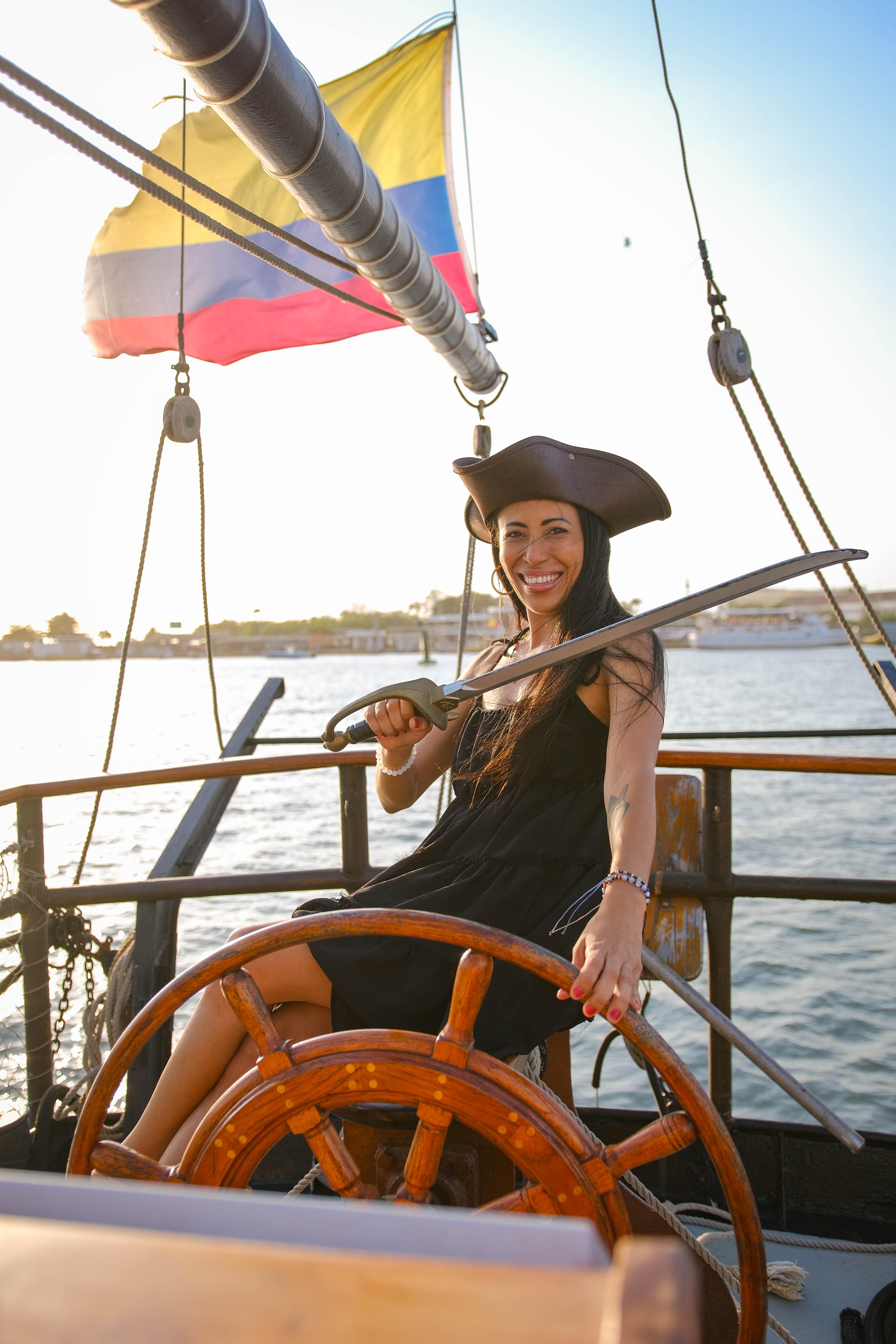 Cartagena Historic Walking Tour & Pirate Ship Sunset Cruise