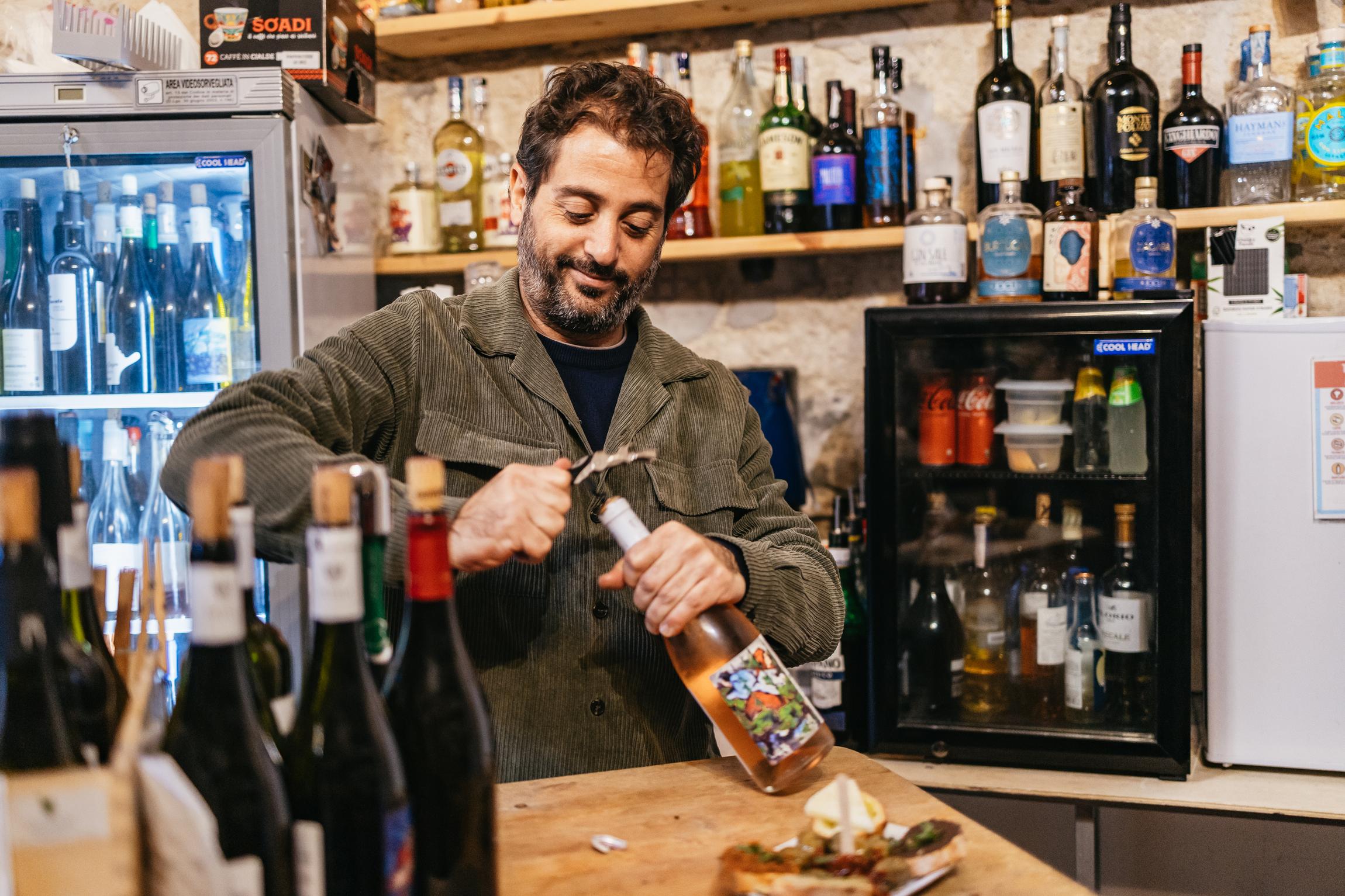 food tour in Sicily — Palermo: Wine Tasting with Snacks at Bottega Monteleone