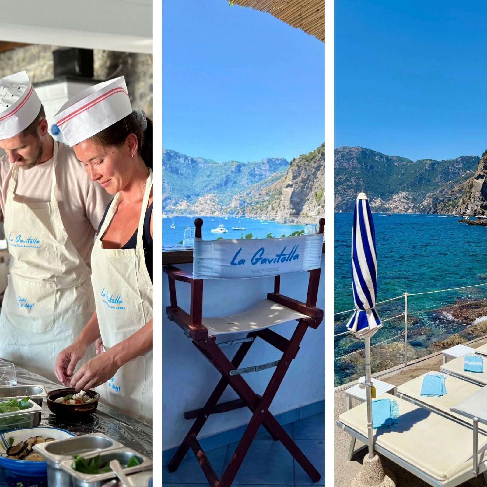 Amalfi Coast Cooking Class with Beach Club Access
