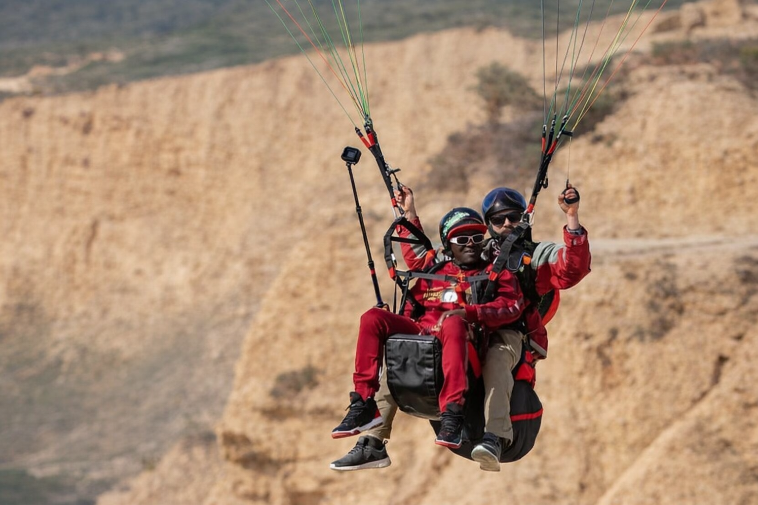 Tandem Paragliding Flight from Black Mountain