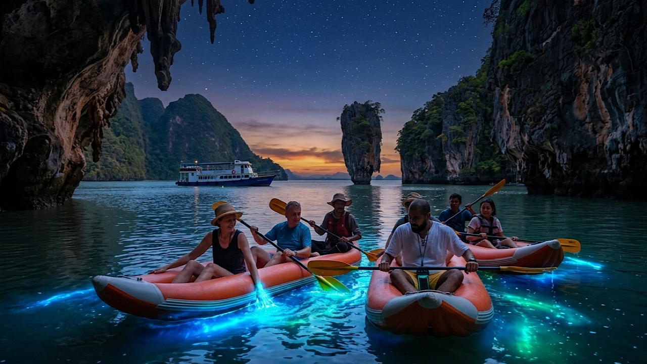 Phang Nga Bay Twilight Canoe & Bioluminescence Tour