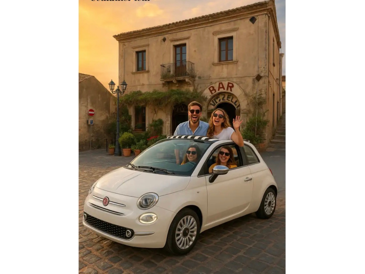 Savoca Godfather Village Tour in Vintage Fiat 500
