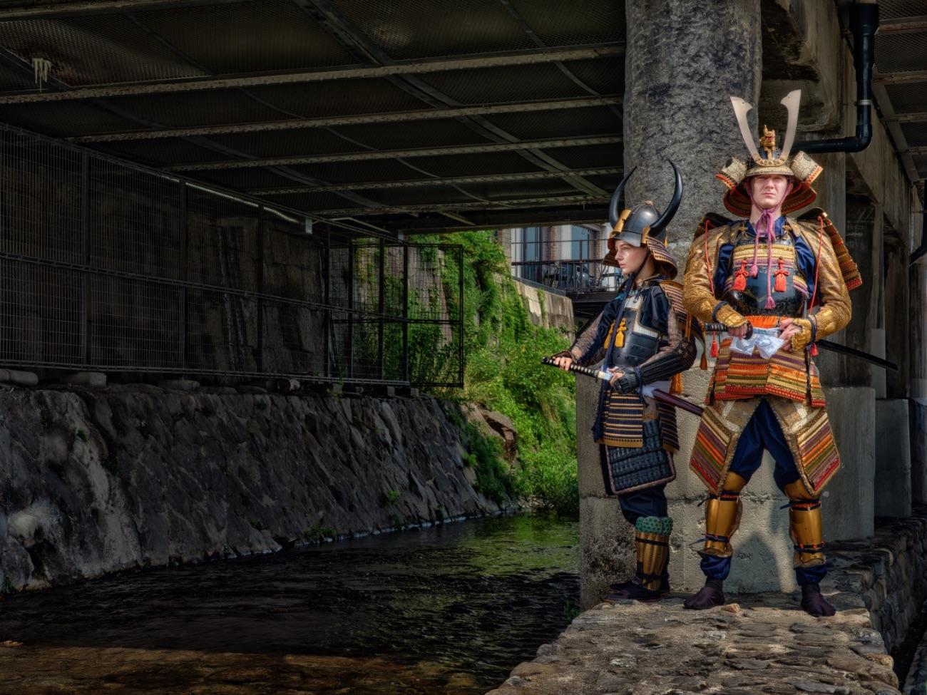 Kyoto Samurai Walk: Armor, Matcha & Riverside Photoshoot