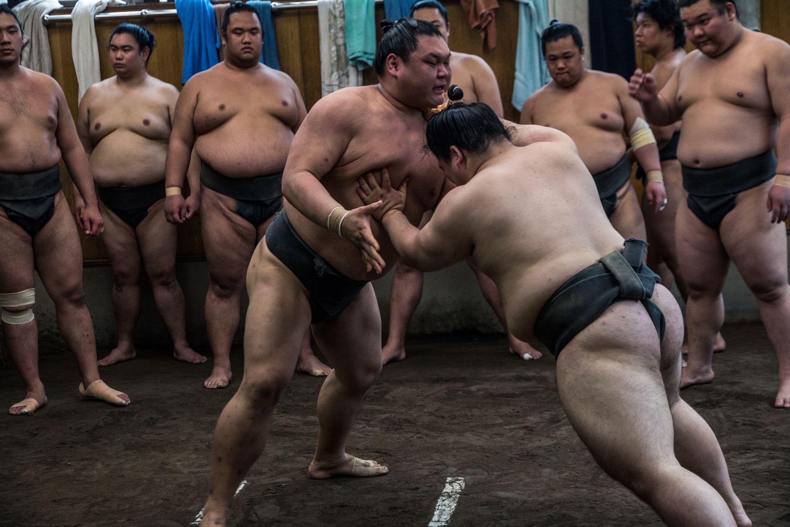 Sumo stable tour — morning practice (asageiko) inside a Tokyo heya — image 18