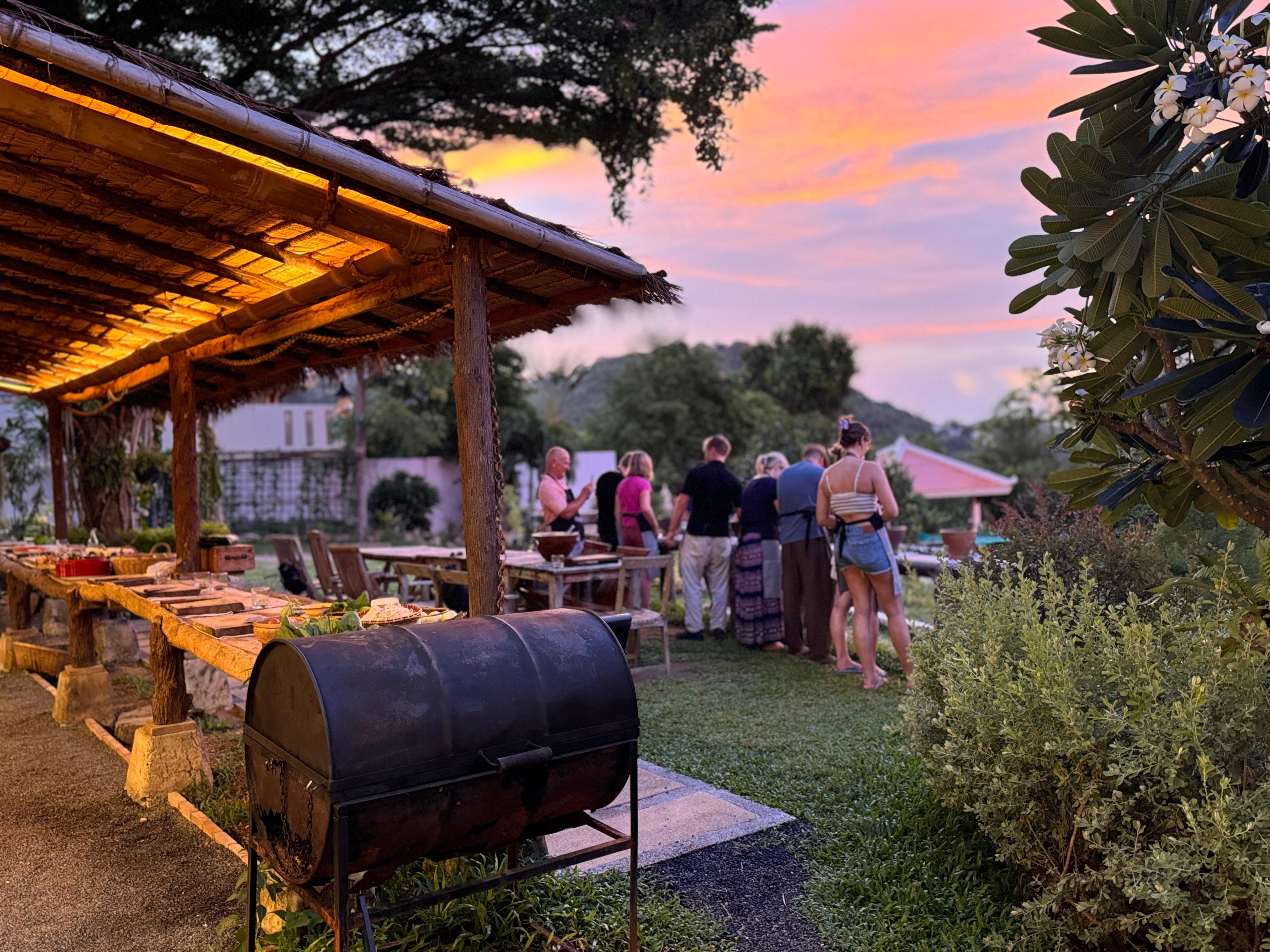 Evening Thai Cooking Class & Organic Garden Experience