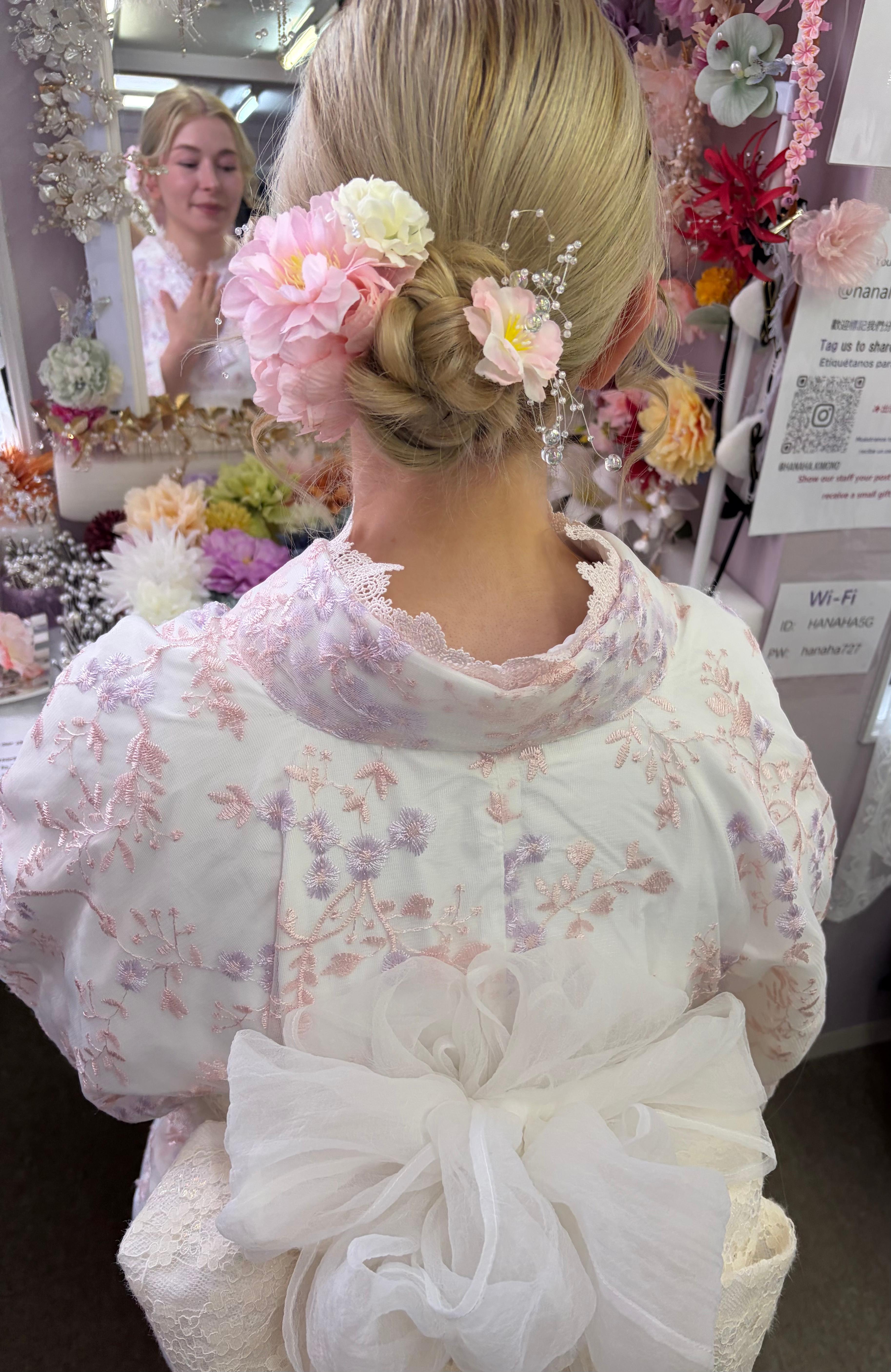 Aluguel de Kimono em Arashiyama com Penteado de Cortesia