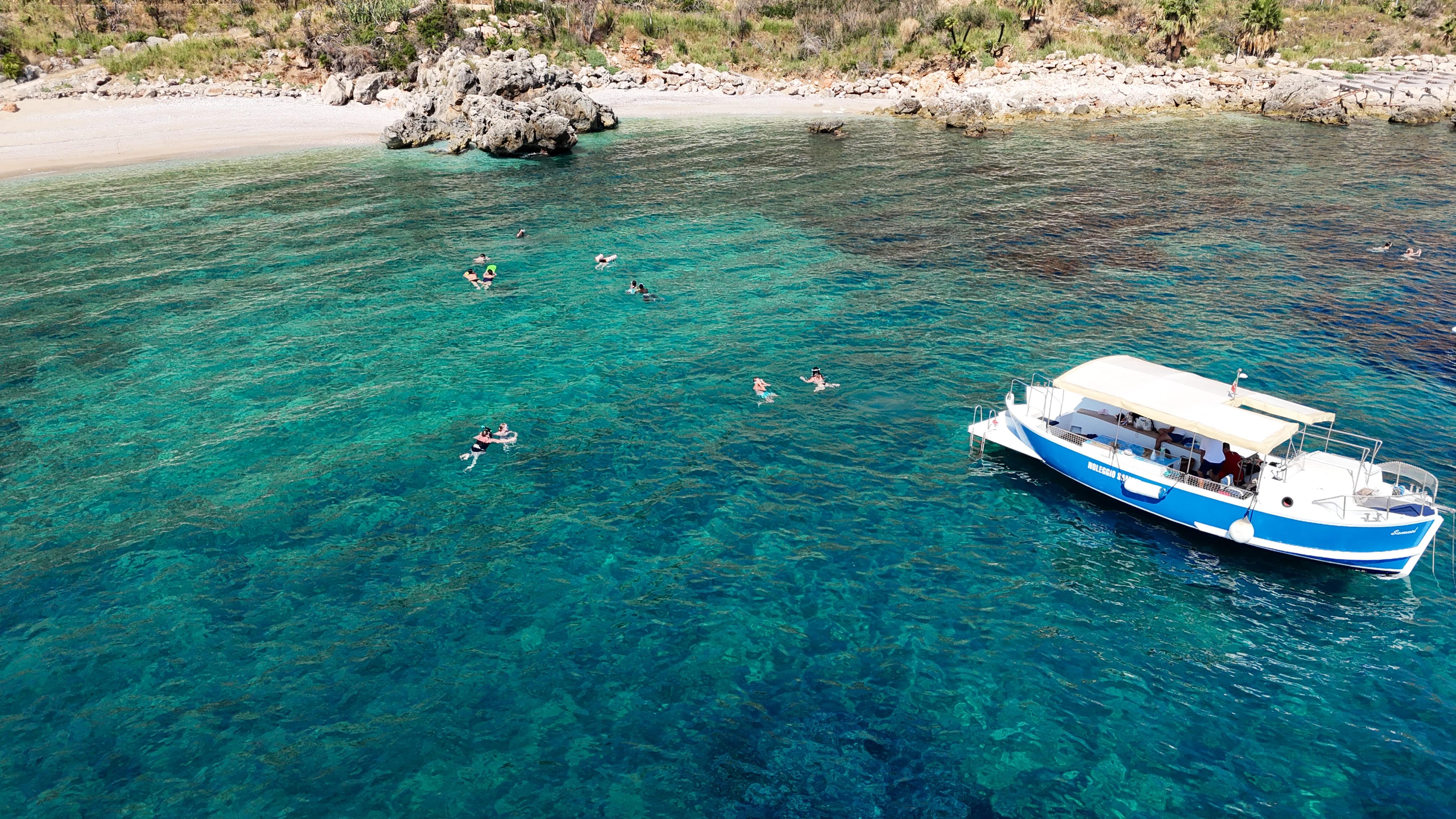 San Vito Lo Capo: Coastal Boat Tour with Three Swim Stops & Snacks