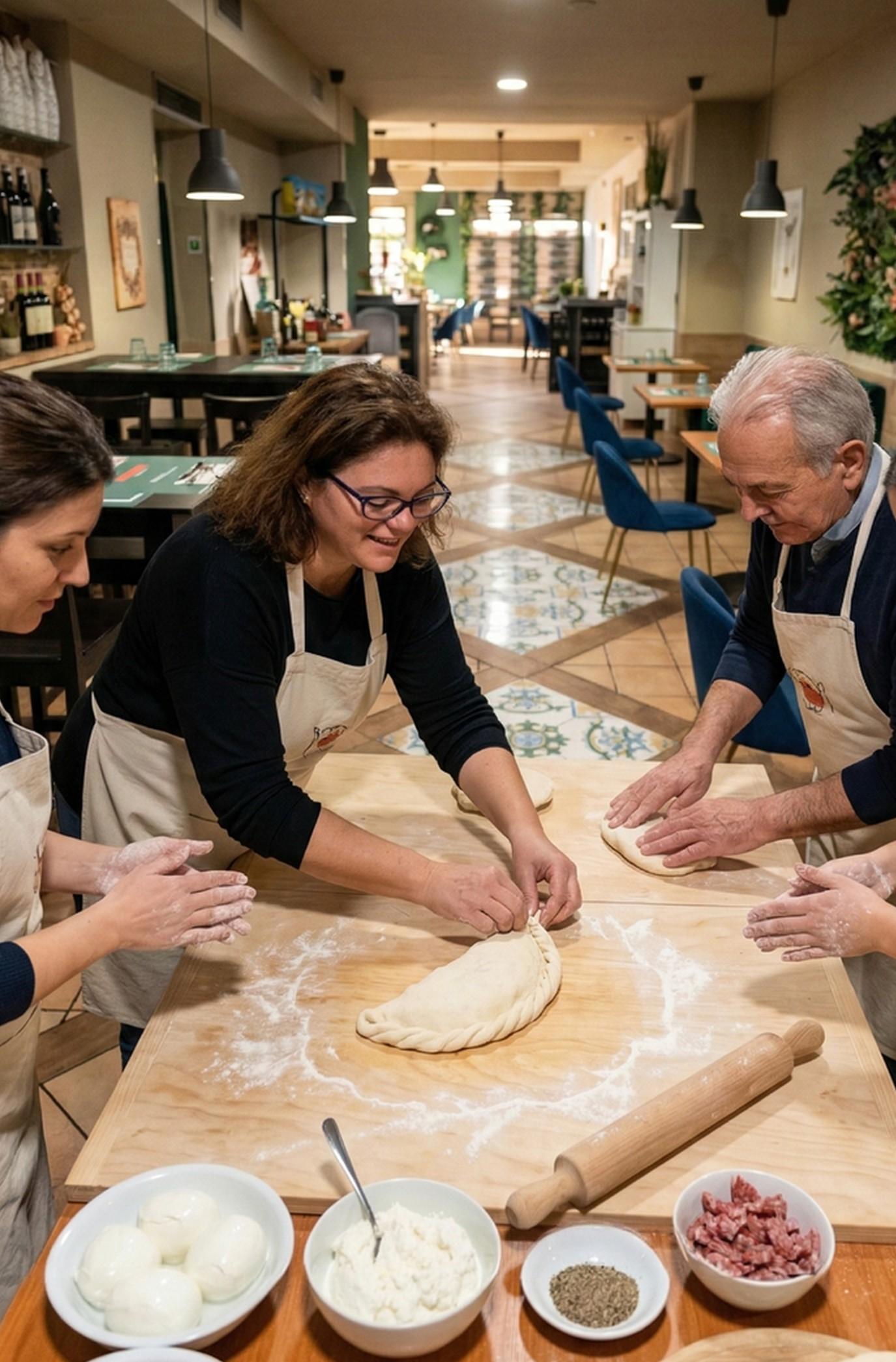 cooking class in Naples — Authentic Naples Pizza or Calzone Class: Hands-on, Wine