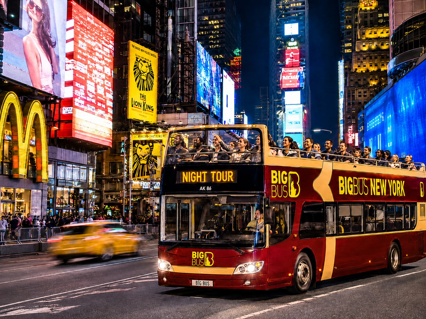 Evening Open-Top Bus Tour with Live Commentary