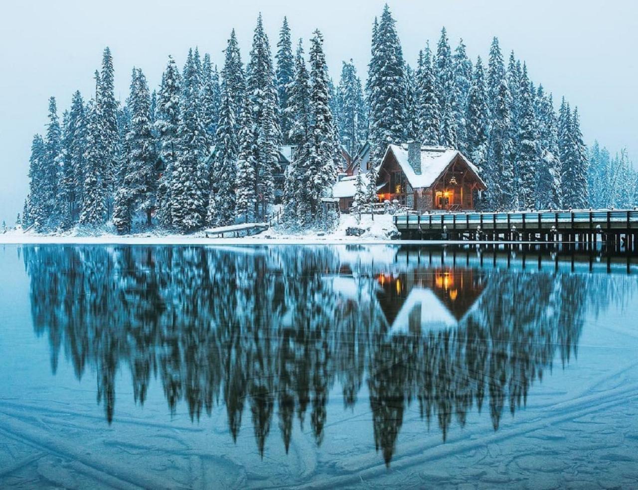 Emerald Lake canoe green glacial water President Range Yoho National Park British Columbia — image 11